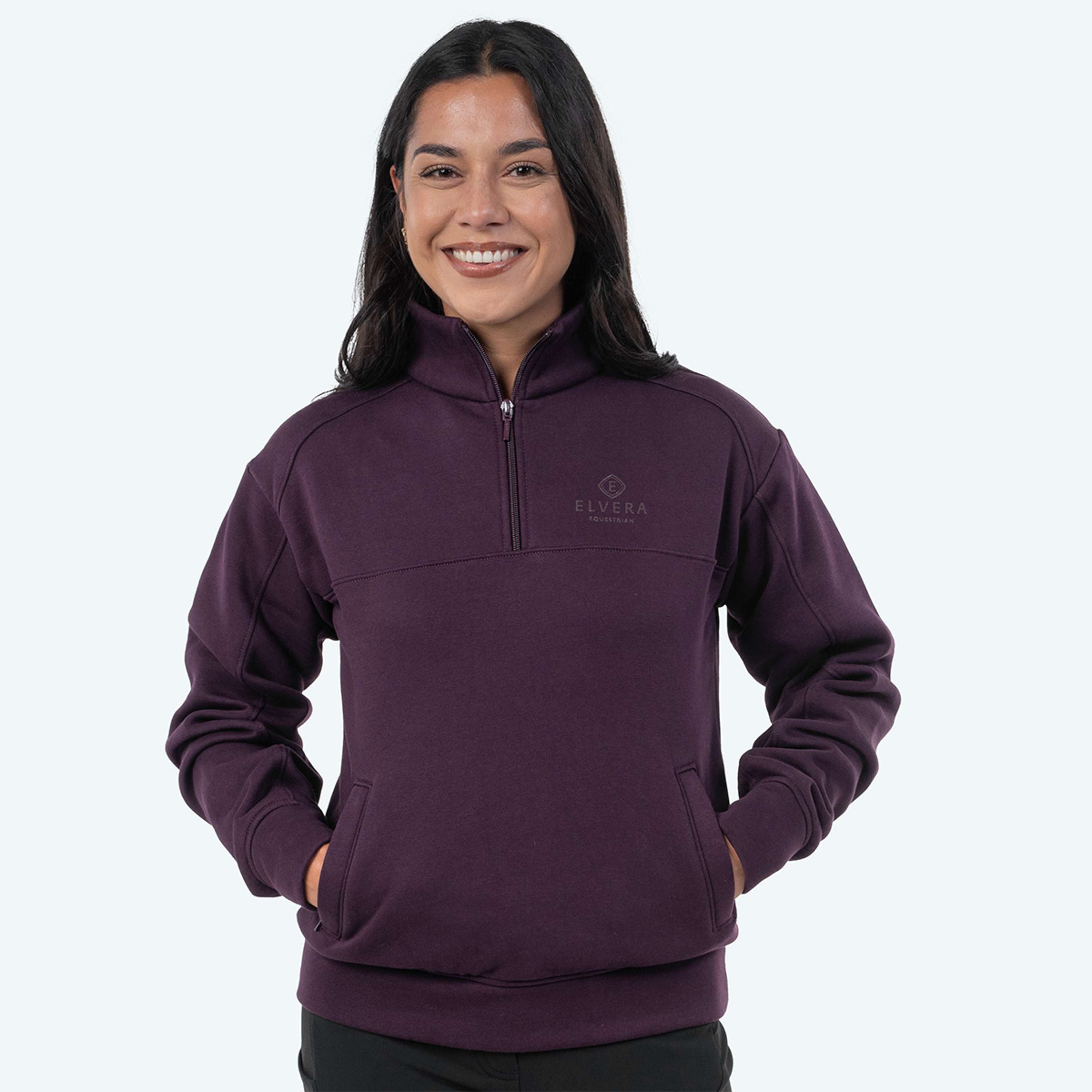 Elvera Equestrian Sweter EEHazardstory Śliwkowy