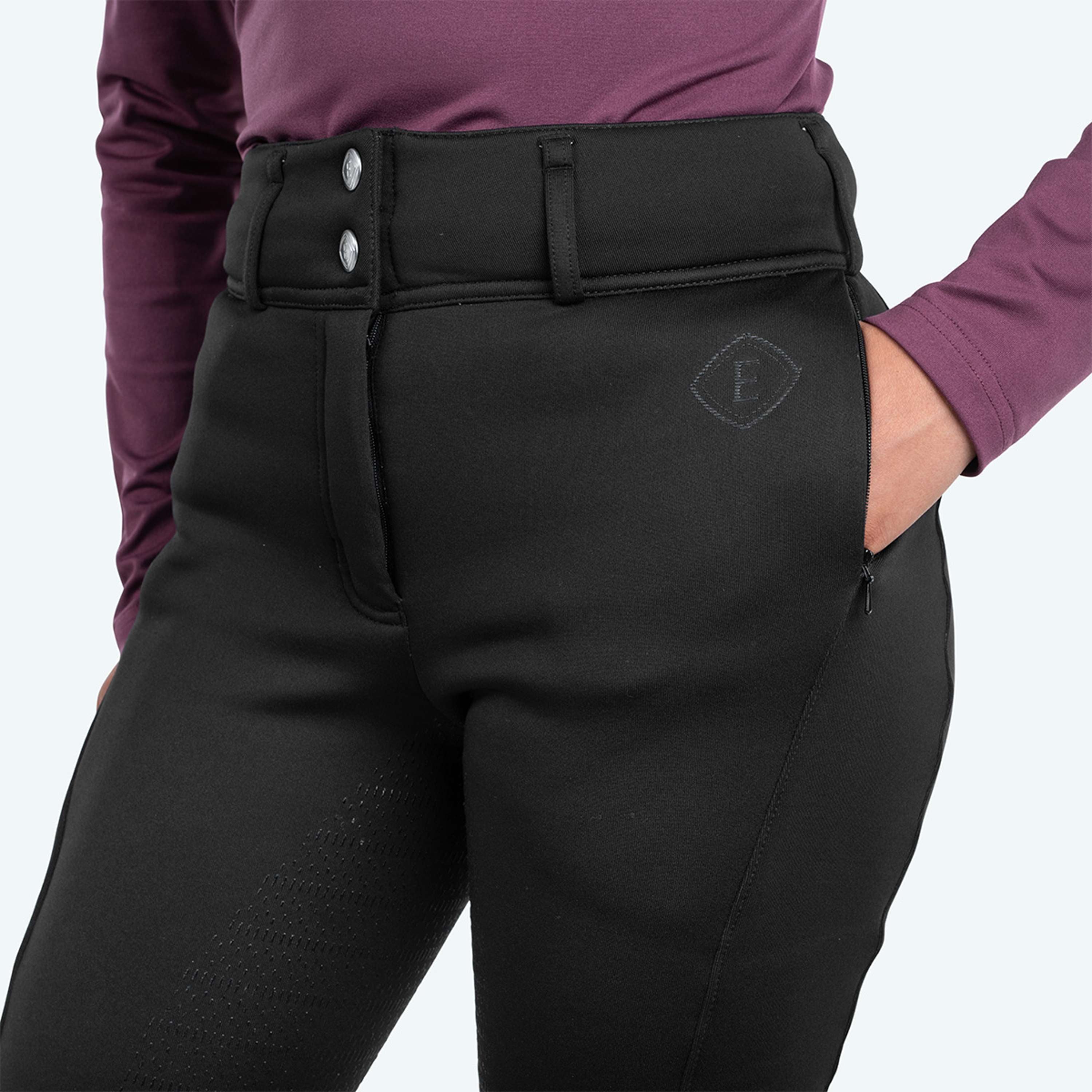 Elvera Equestrian Bryczesy Teddy Winter Pro Czarne