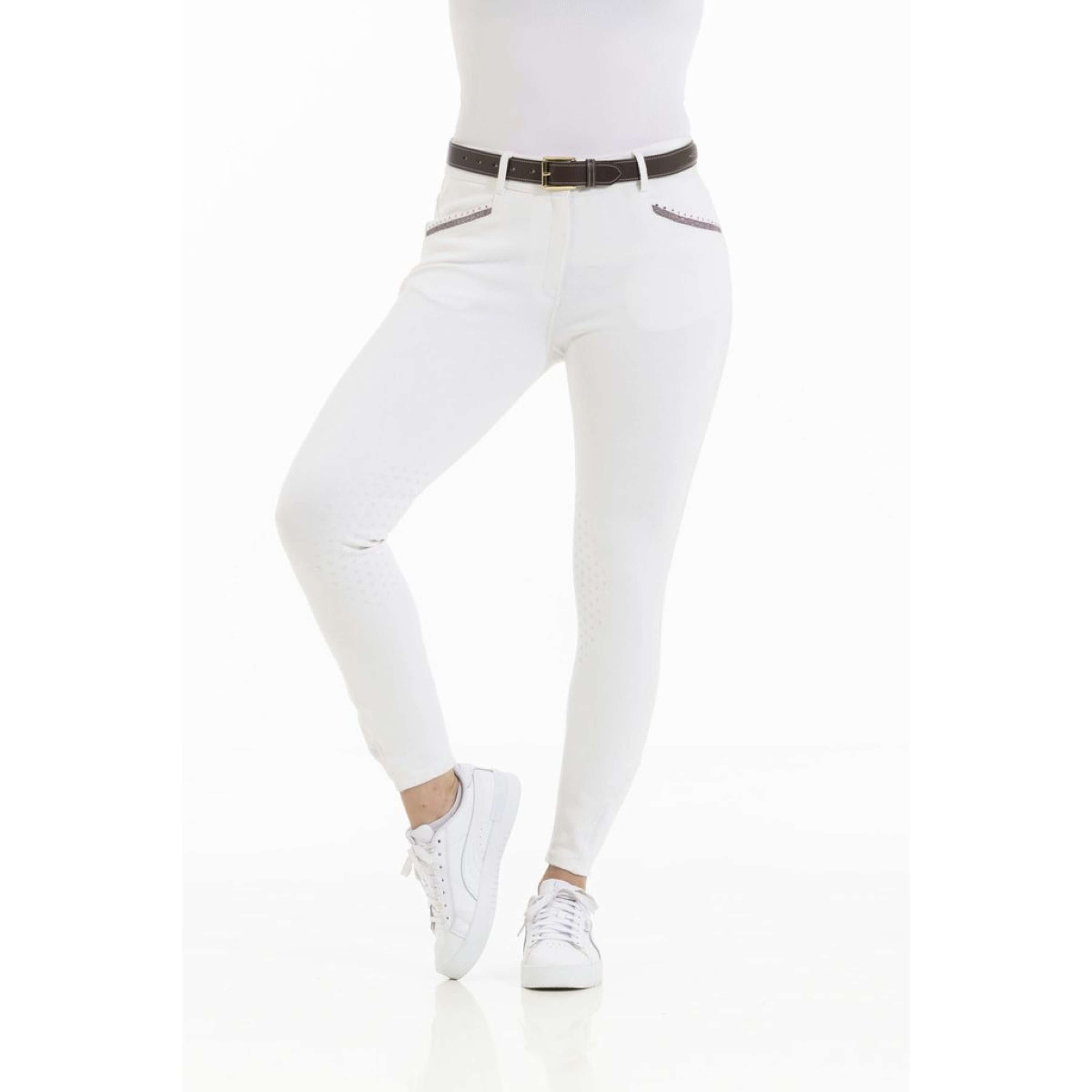 EQUITHÈME Bryczesy Kim Organic Cotton Biały