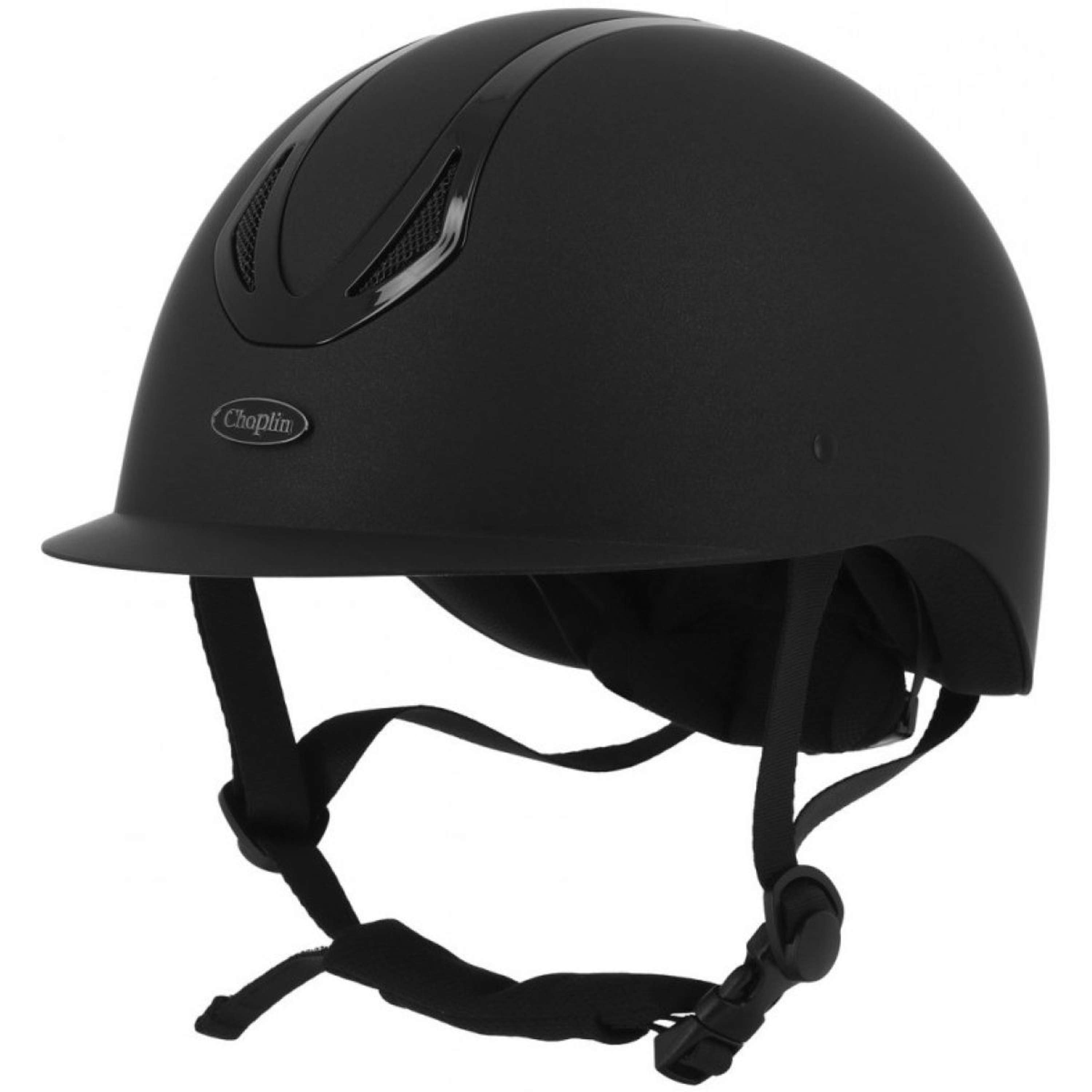 Choplin Kask Jeździecki Aero Matowy Czarny/Błyszczący