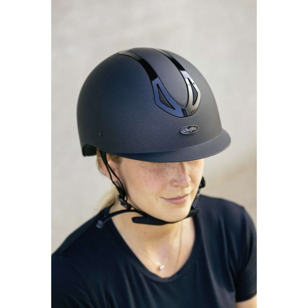 Kask jeździecki Choplin Aero matowy/błyszczący czarny