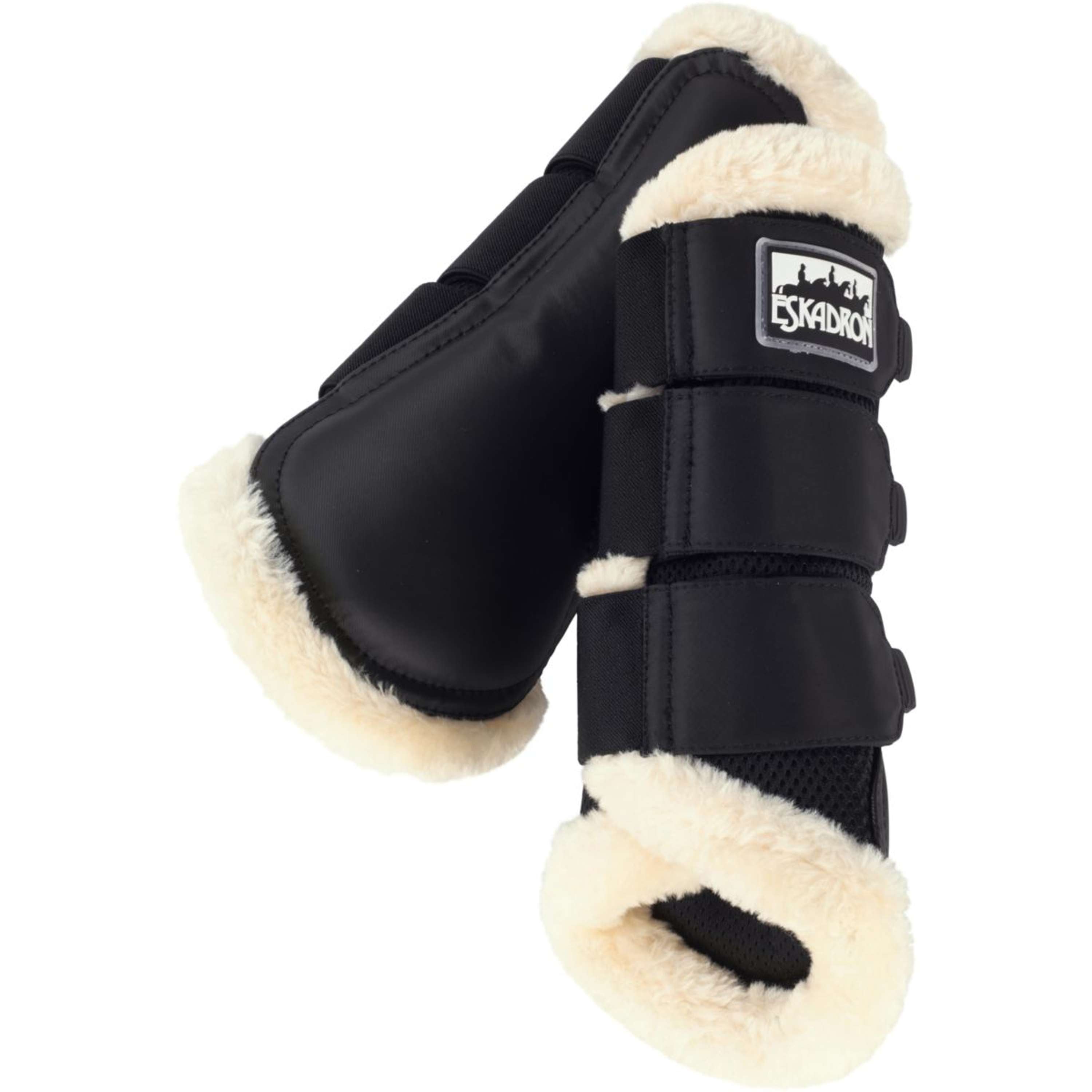 Ochraniacze ujeżdżeniowe Eskadron Soft Mesh Fauxfur czarne