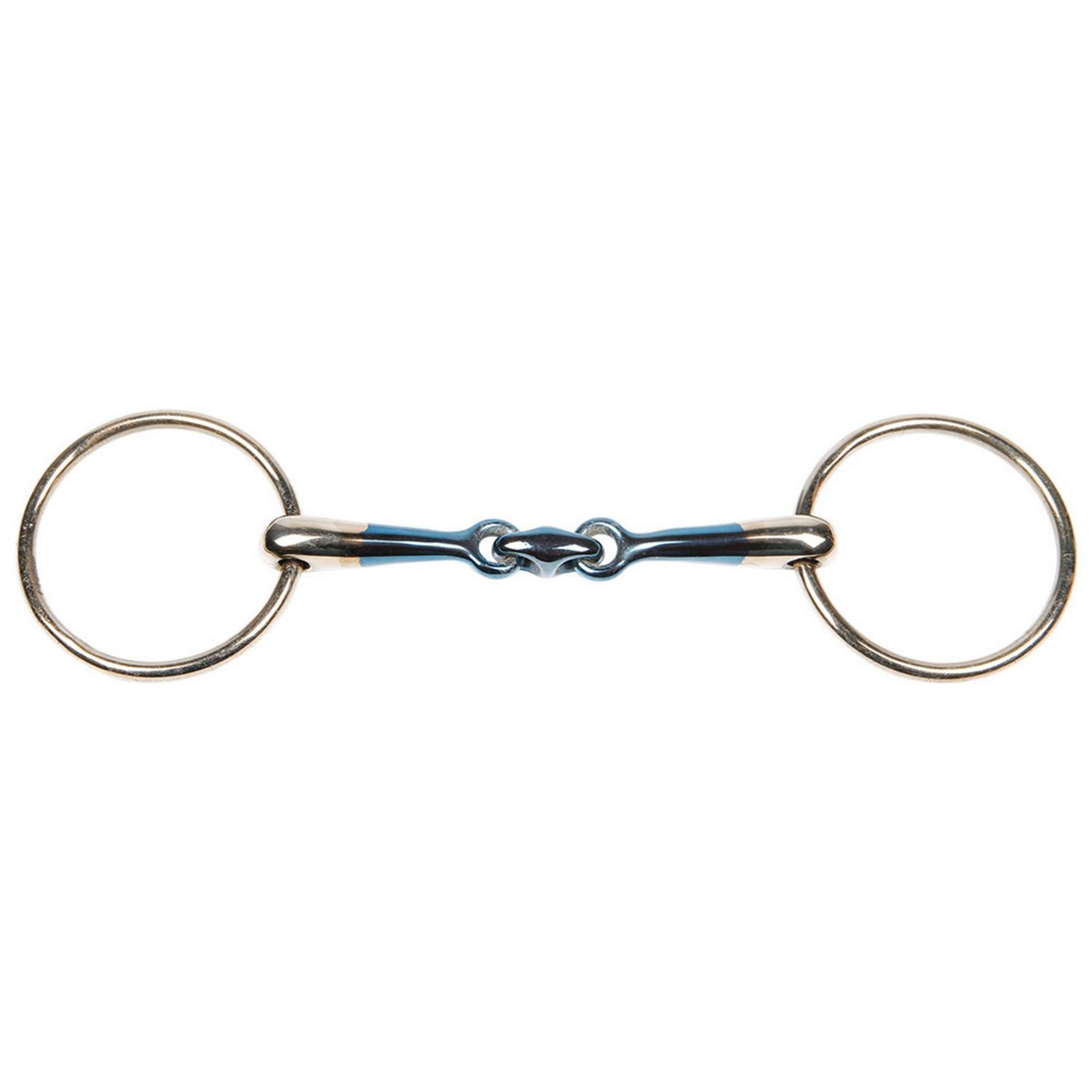 Harry's Horse Wędzidło z ruchomymi pierścieniami anatomiczne, podwójnie łamane, Sweet Iron, 14 mm