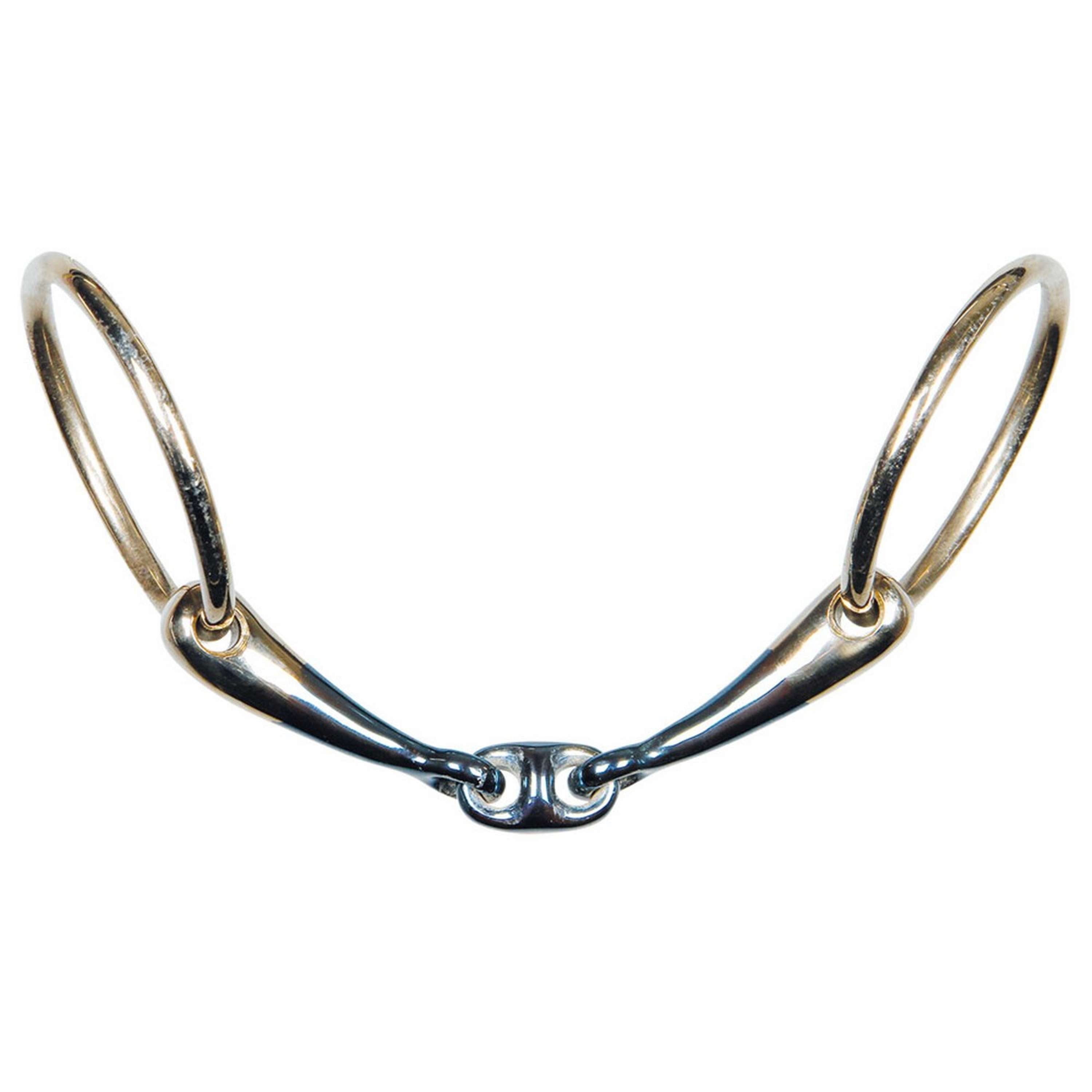 Harry's Horse Wędzidło z ruchomymi pierścieniami anatomiczne, podwójnie łamane, Sweet Iron, 14 mm