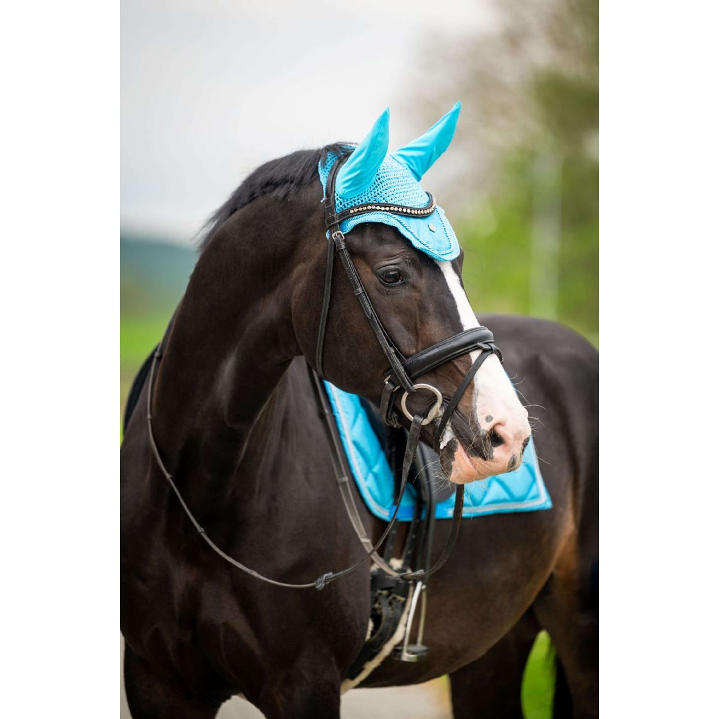 HB Siateczka Na Uszy Showtime Brokat Turquoise