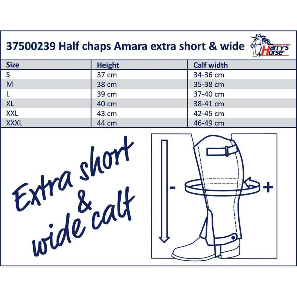 Harry's Horse Chaps Amara Short Wide Czarny