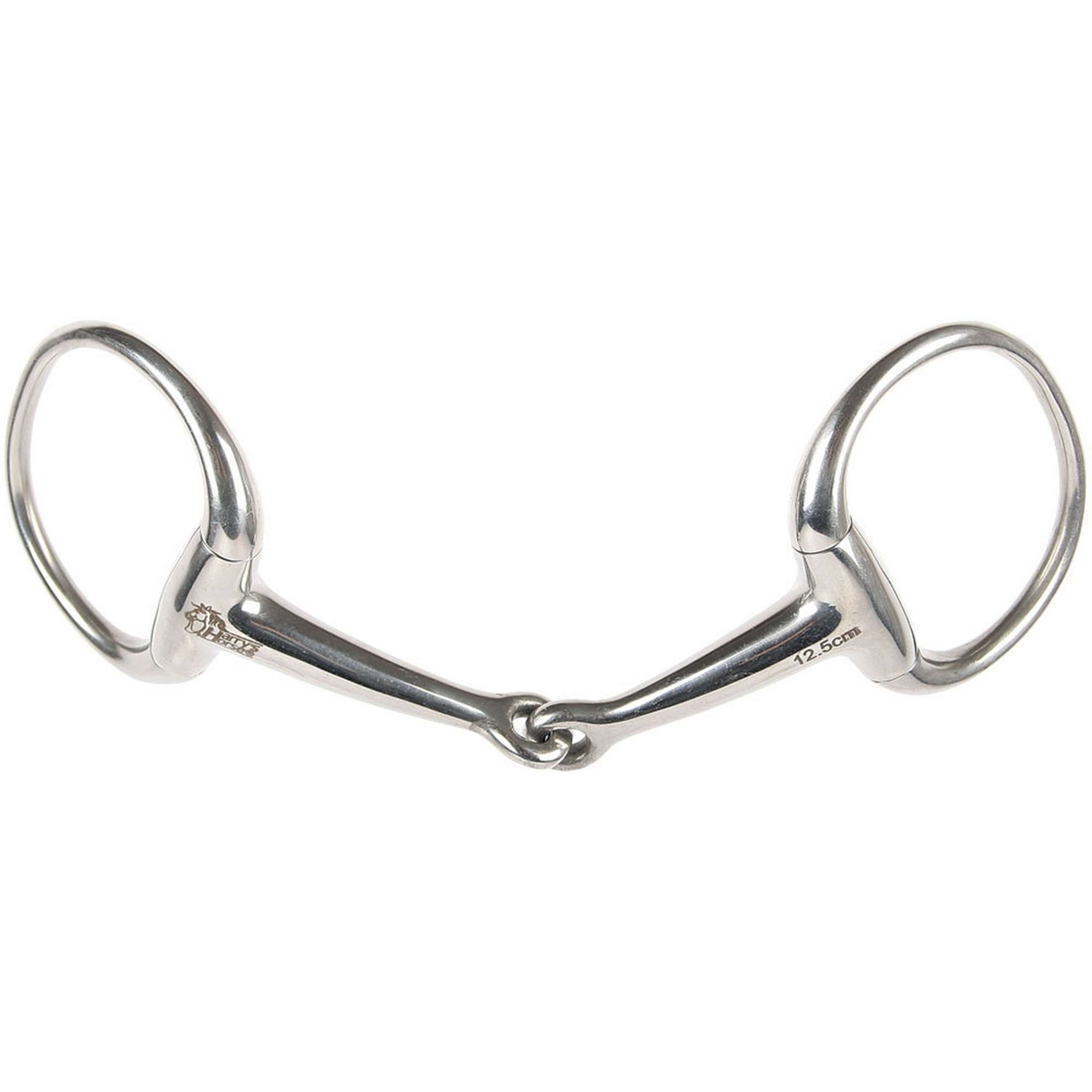 Harry's Horse Wędzidło z kółkami stałymi, cienki ustnik, ciężkie, STALOWE