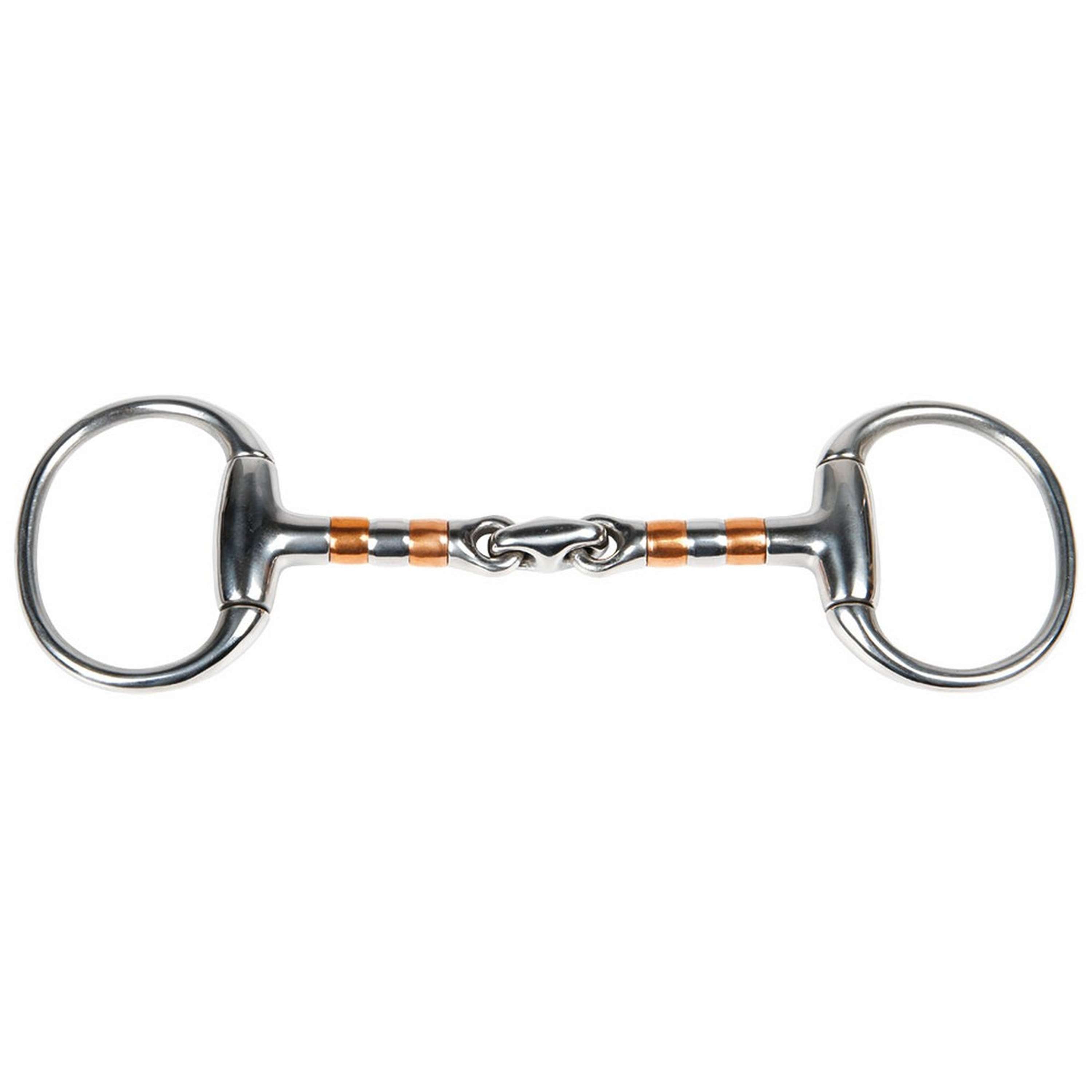 Harry's Horse Wędzidło z wąsami Podwójnie łamane Miedziane rolki 13mm
