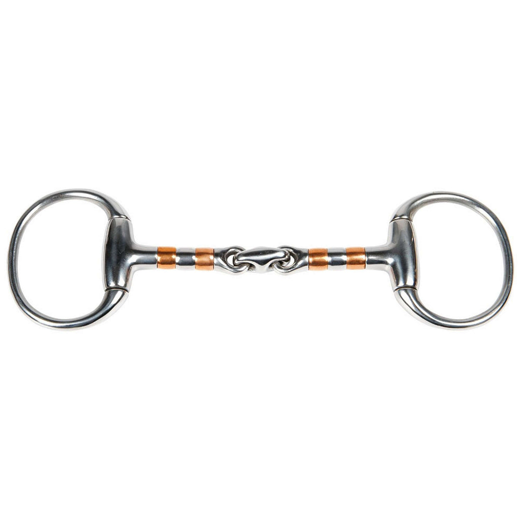 Harry's Horse Wędzidło z kółkami stałymi Podwójnie łamany Miedziany Rolki 13mm