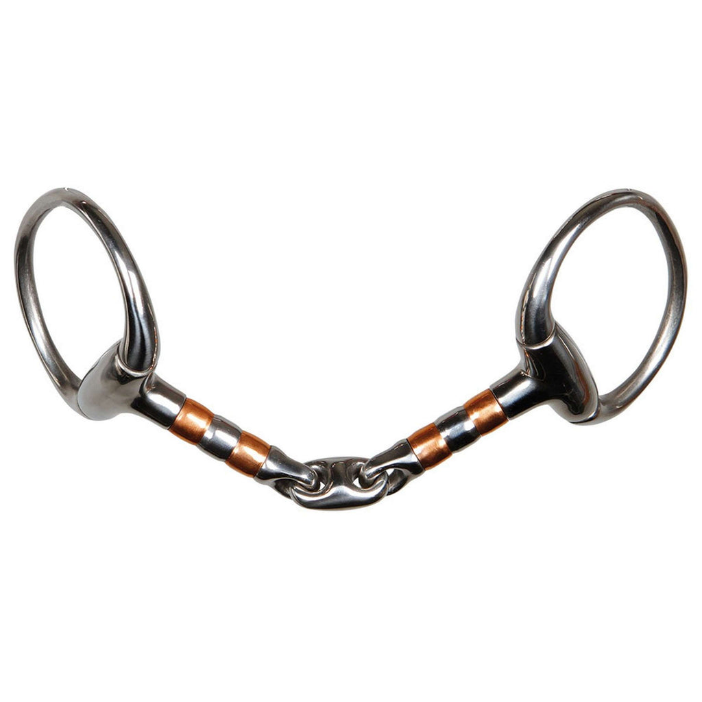 Harry's Horse Wędzidło z kółkami stałymi Podwójnie łamany Miedziany Rolki 13mm