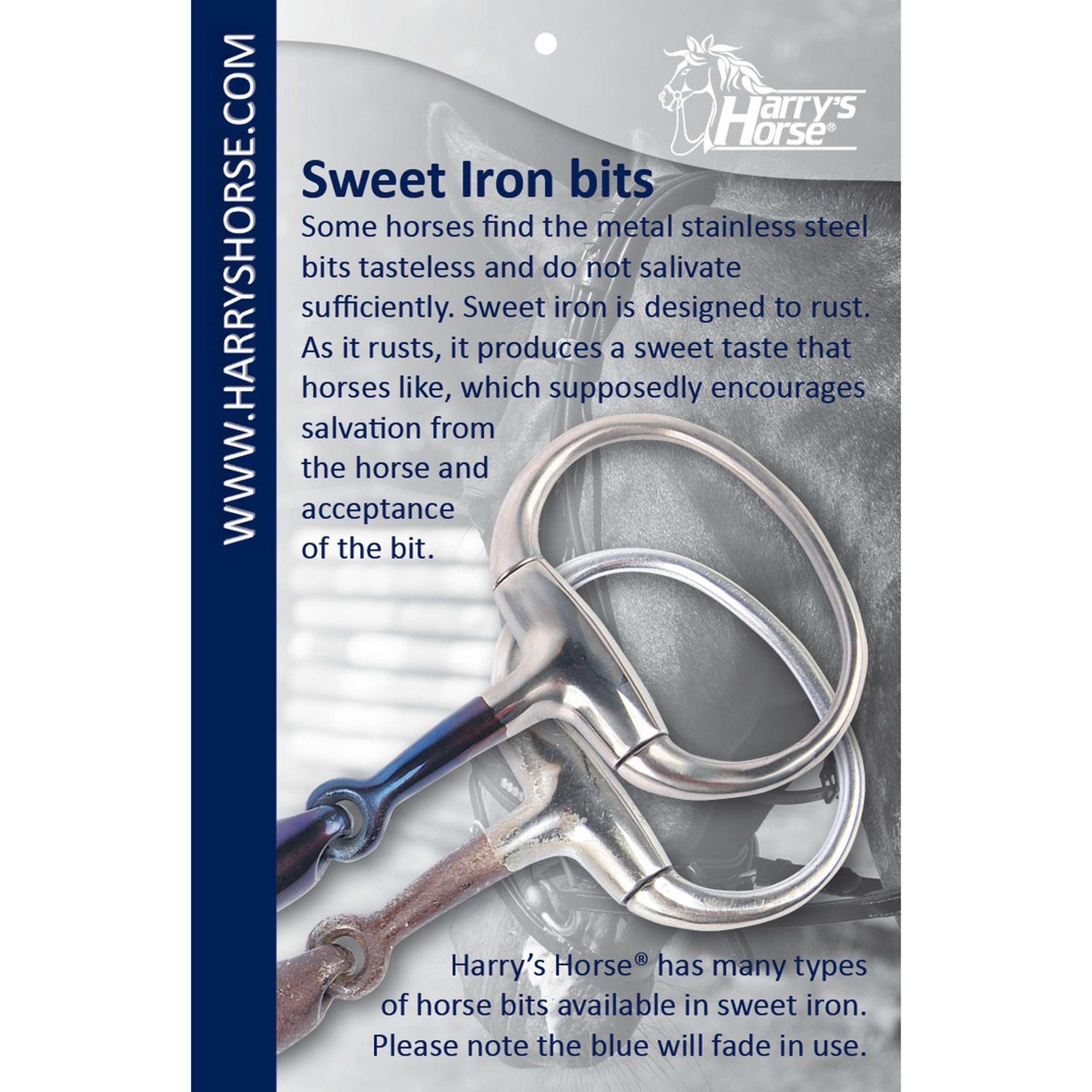 Harry's Horse Wędzidło z wąsami lekkie Sweet Iron 23mm