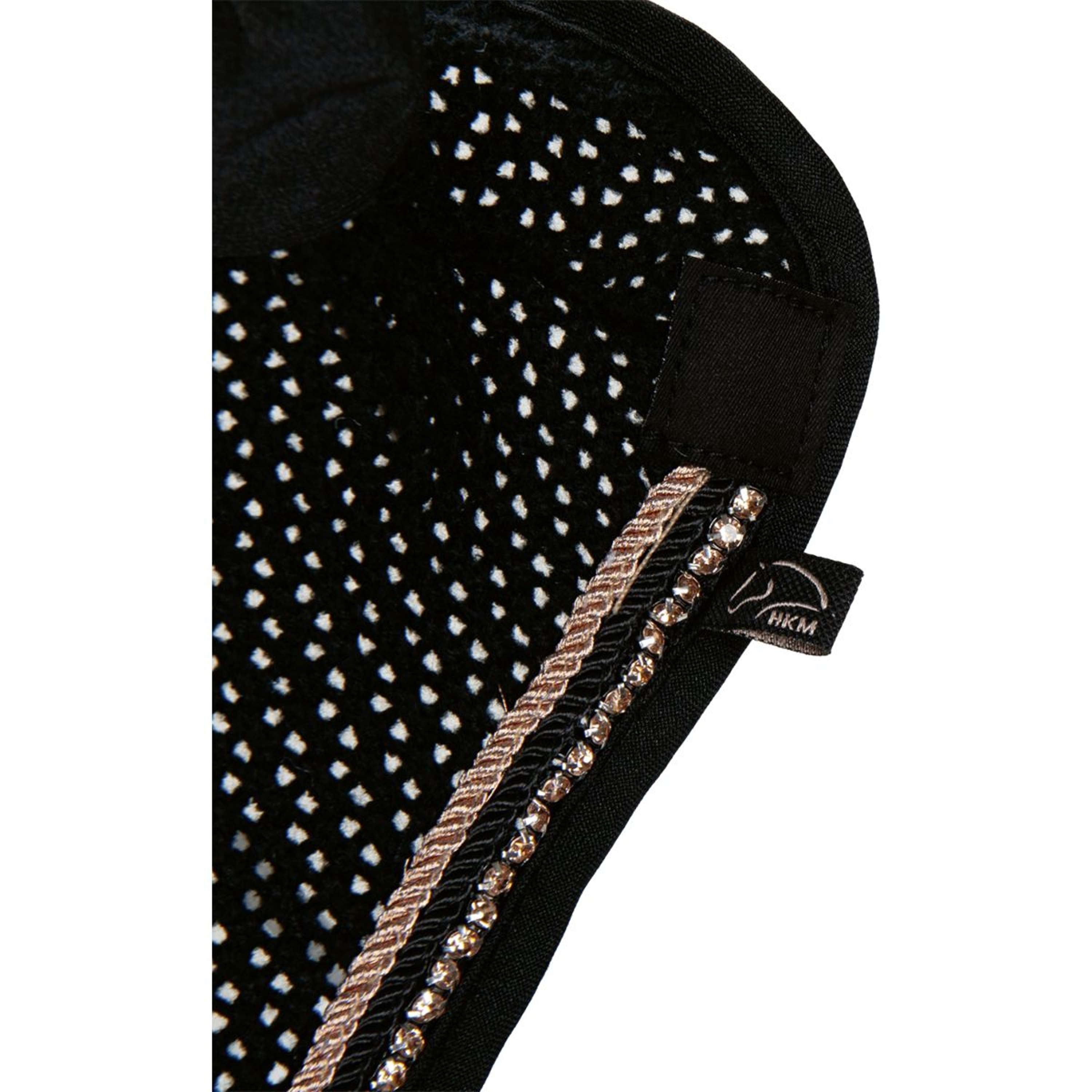 HKM Siateczka Na Uszy Rosegold Glamour Czarny/Różowozłoty
