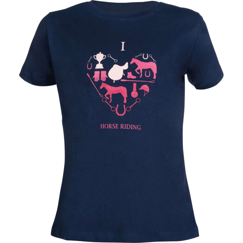 HKM Koszulka I Love Horse Riding Ciemnoniebieski