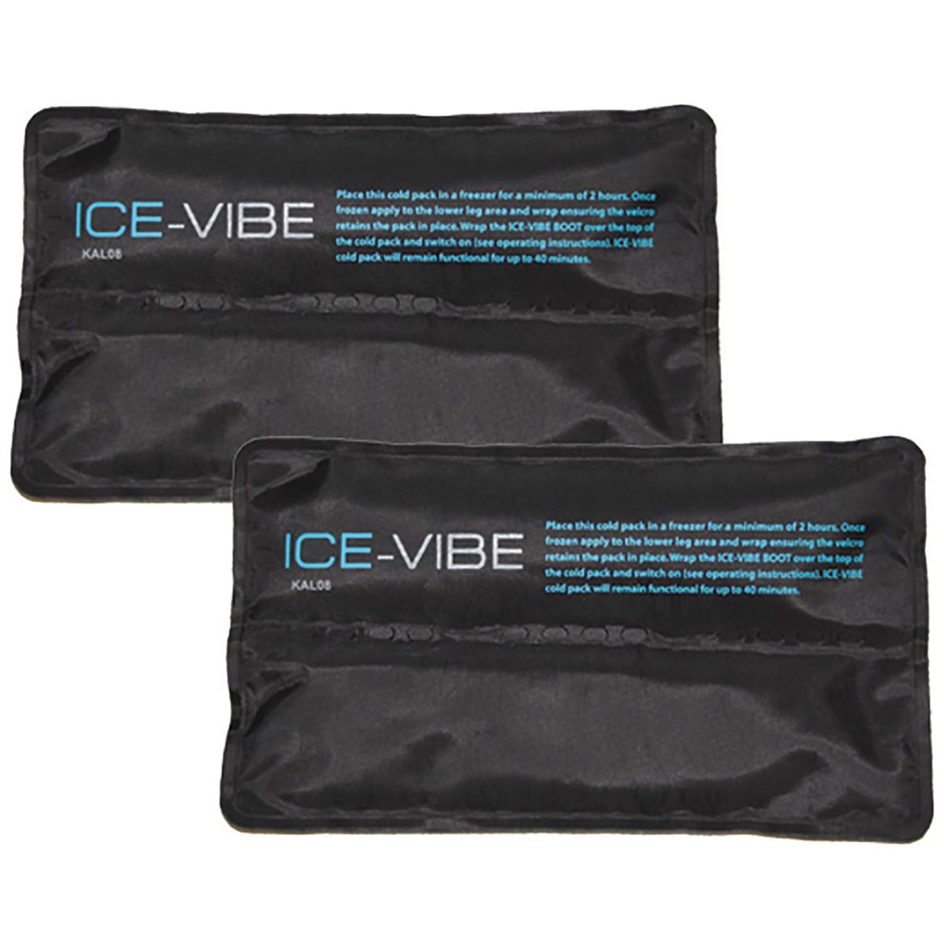 Wkłady chłodzące Ice-Vibe na staw skokowy, 2 sztuki, czarno-błękitne