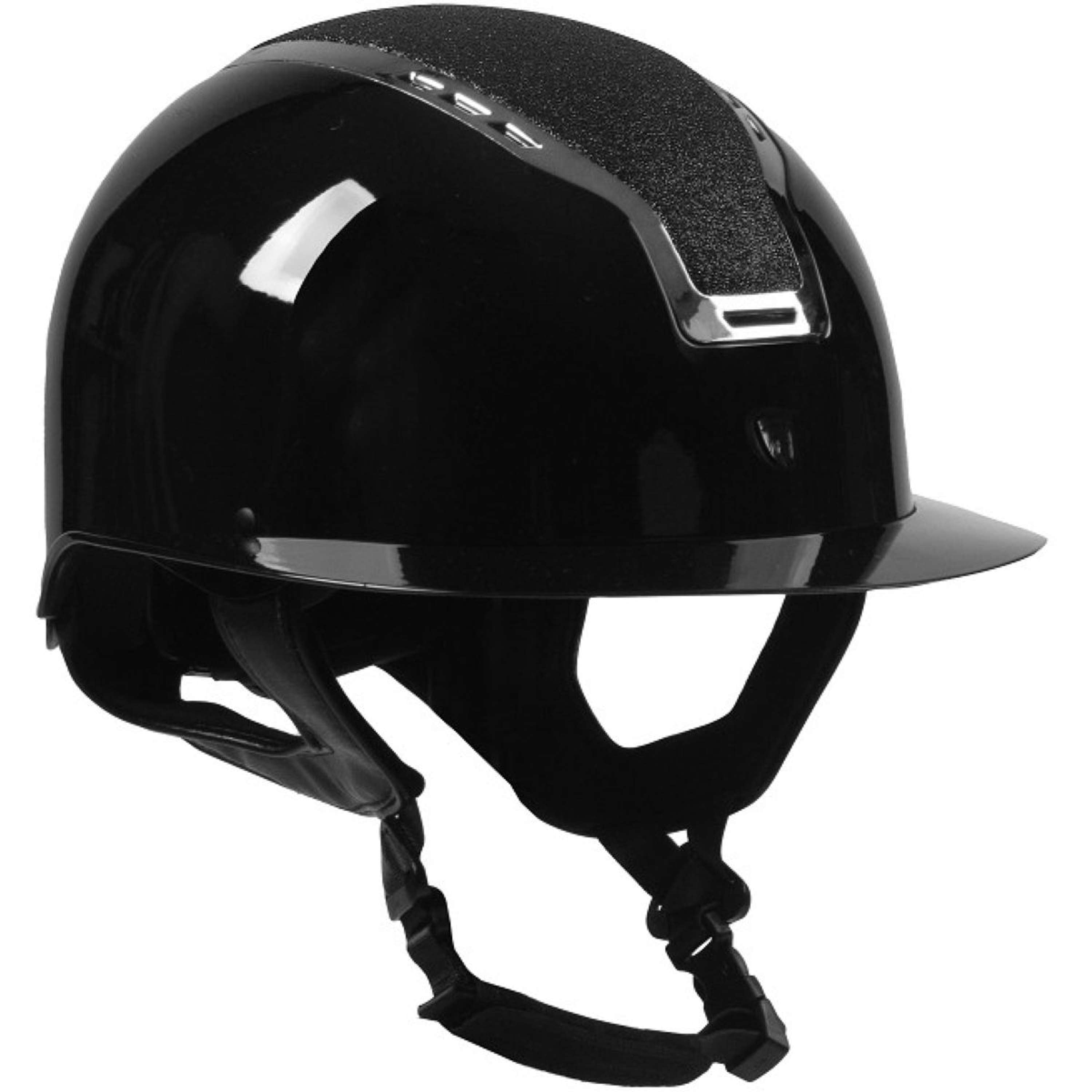 HORKA Kask Jeździecki Gaudi Glossy Czarny - Srebrny