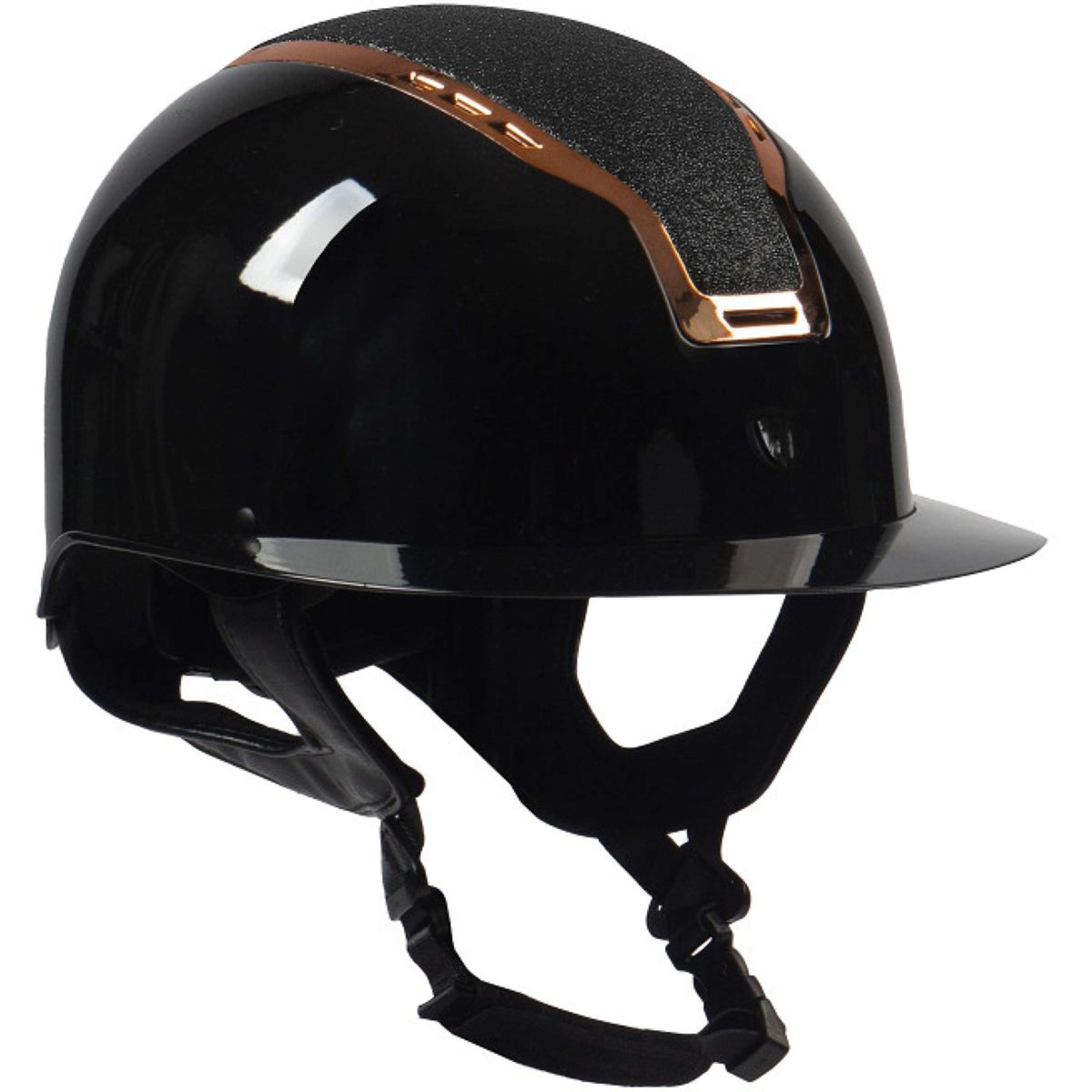 HORKA Kask Jeździecki Gaudi Glossy Czarny/Różowy