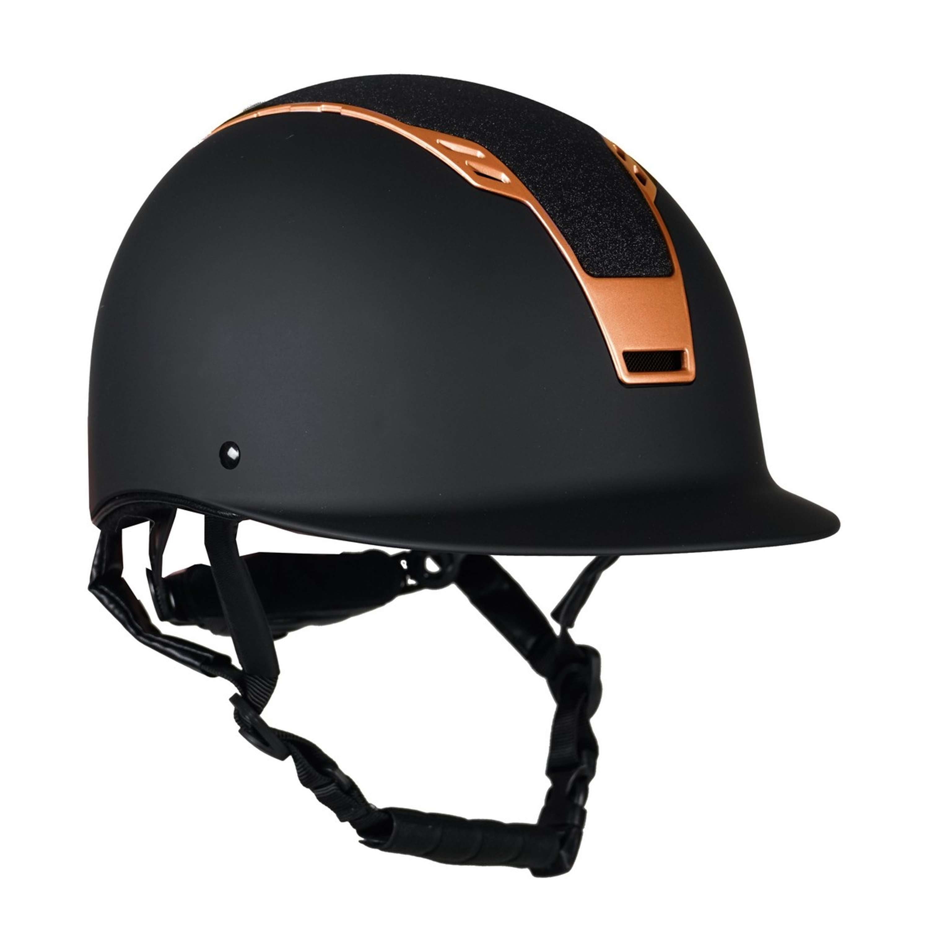 HORKA Kask jeździecki Sparrow Brokat Czarny/Różowy