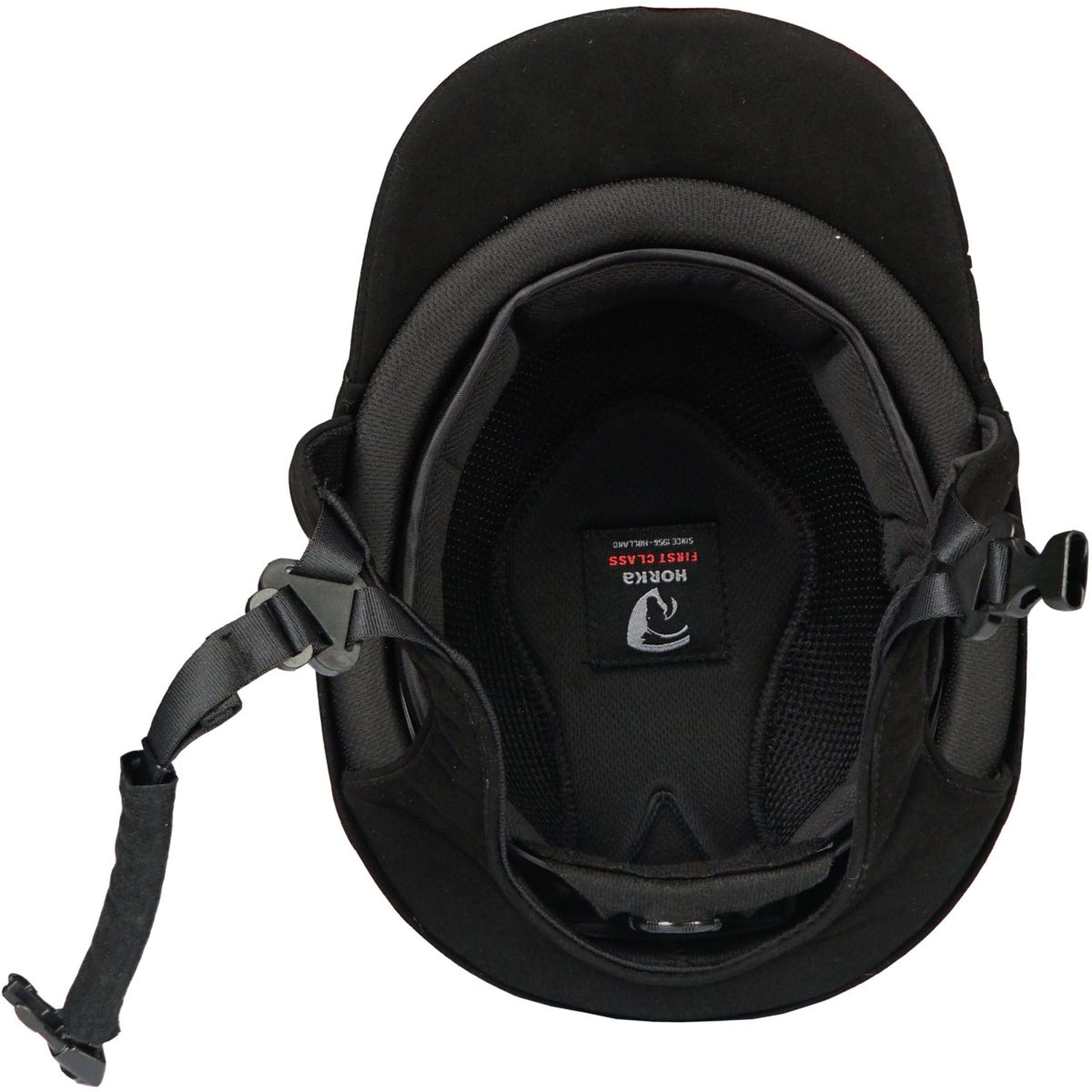 HORKA Kask Jeździecki Hawk Skóra Czarny