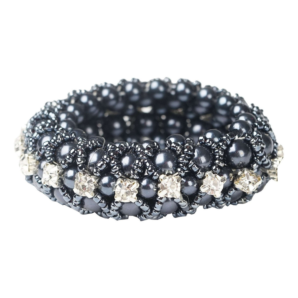 HORKA Kokardka do włosów Crystal Pearl niebieska