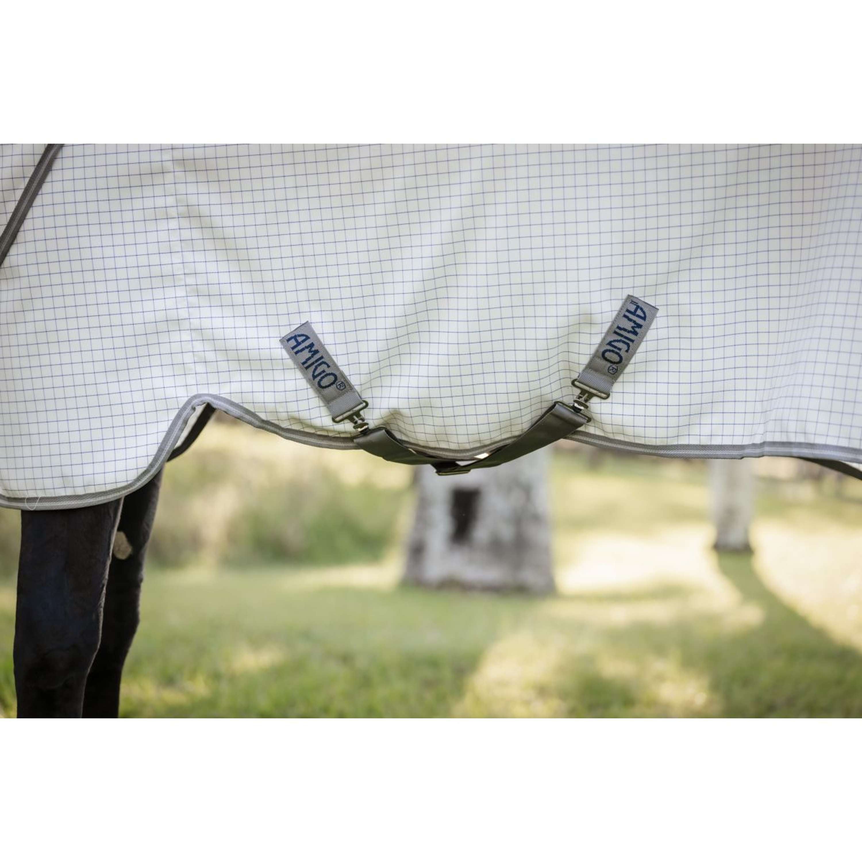 Amigo Summer Sheet Plus Granatowy Kratka/Tytanowy Szary/Srebrny