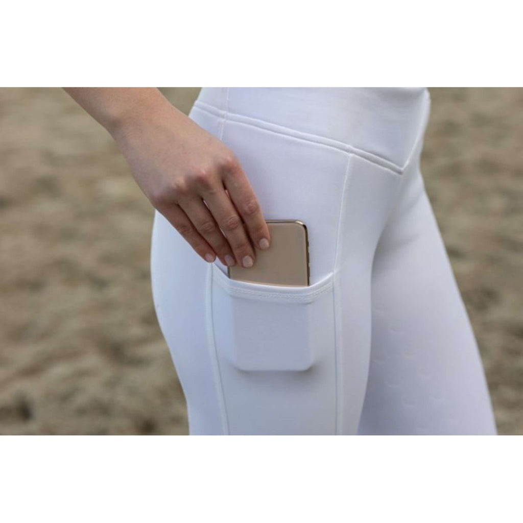 Covalliero Legginsy Jeździeckie ClassicStar Biały
