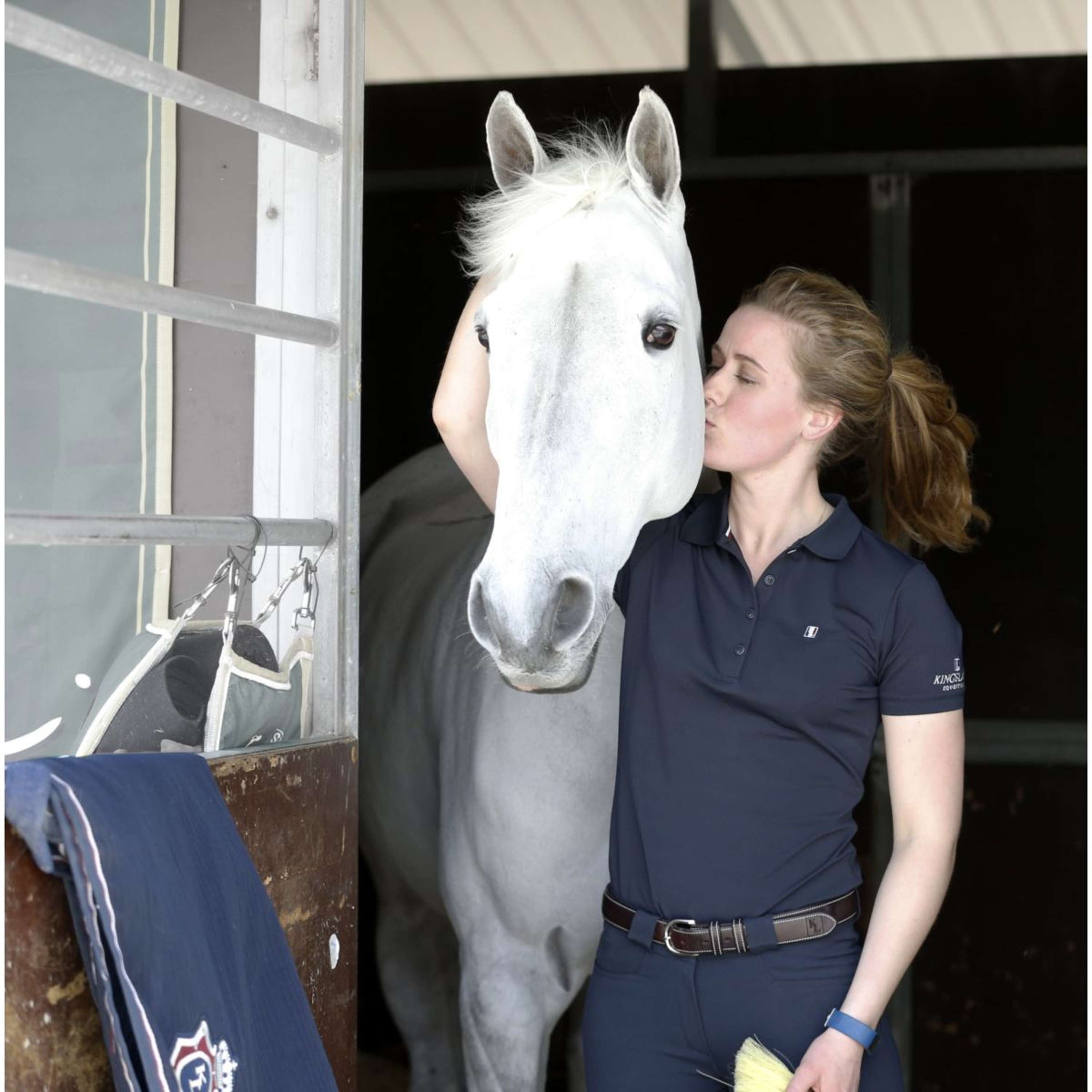 Kingsland Polo Shirt Classic Damski Granatowy