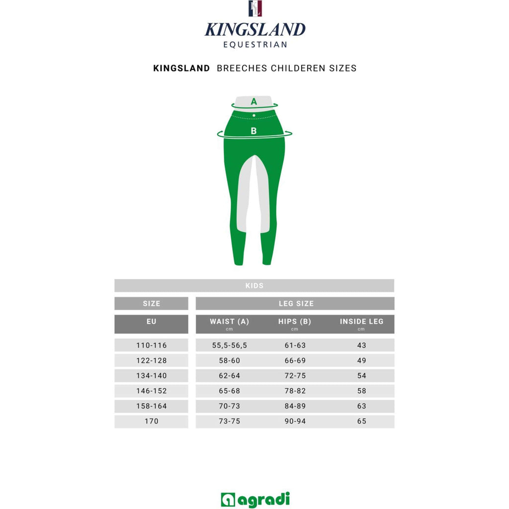 Kingsland Bryczesy Jeździeckie Kemmie F Tec2 Full Grip Dziewczęce Białe