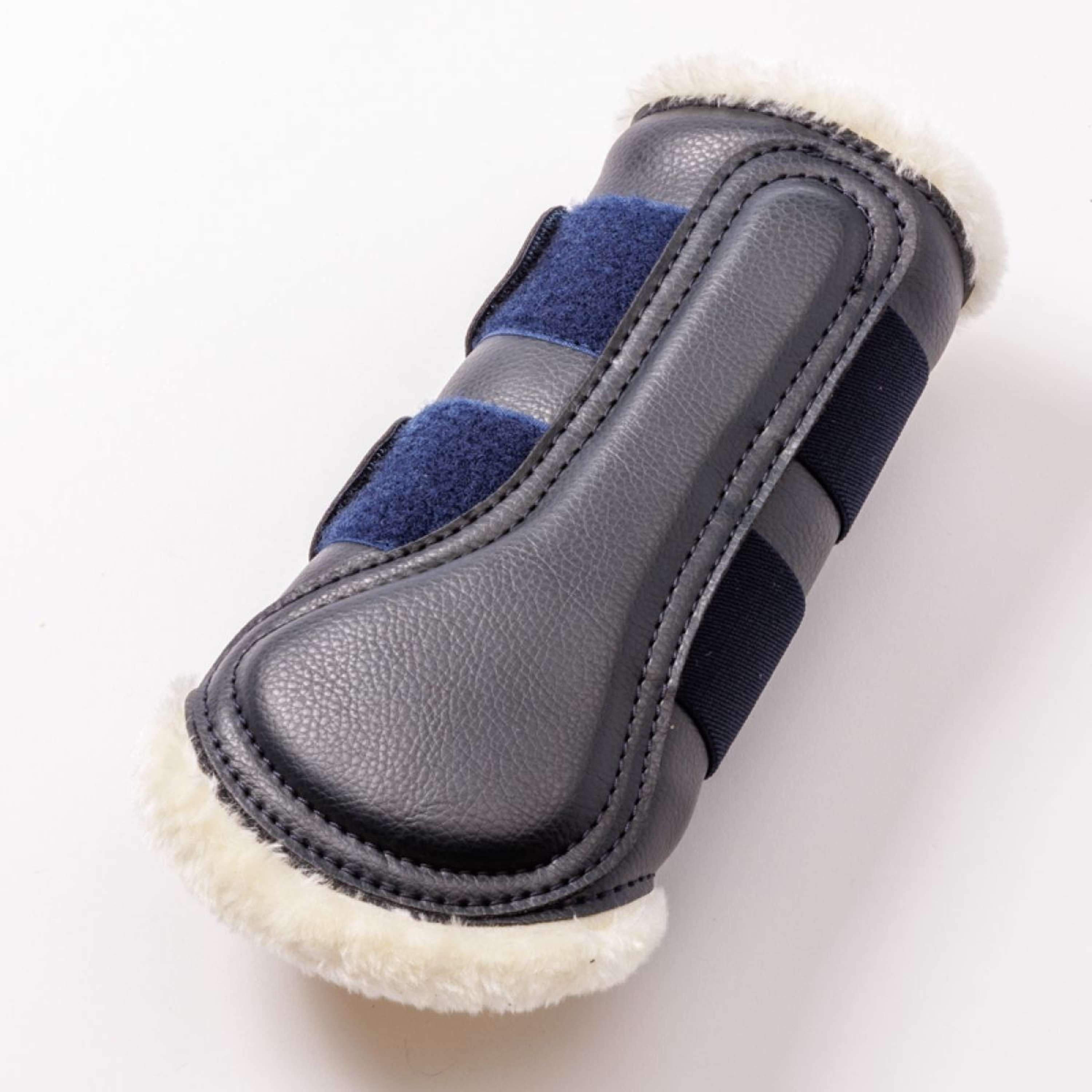 Kavalkade Ochraniacze ujeżdżeniowe anatomiczne Faux Fur granatowy/beżowy