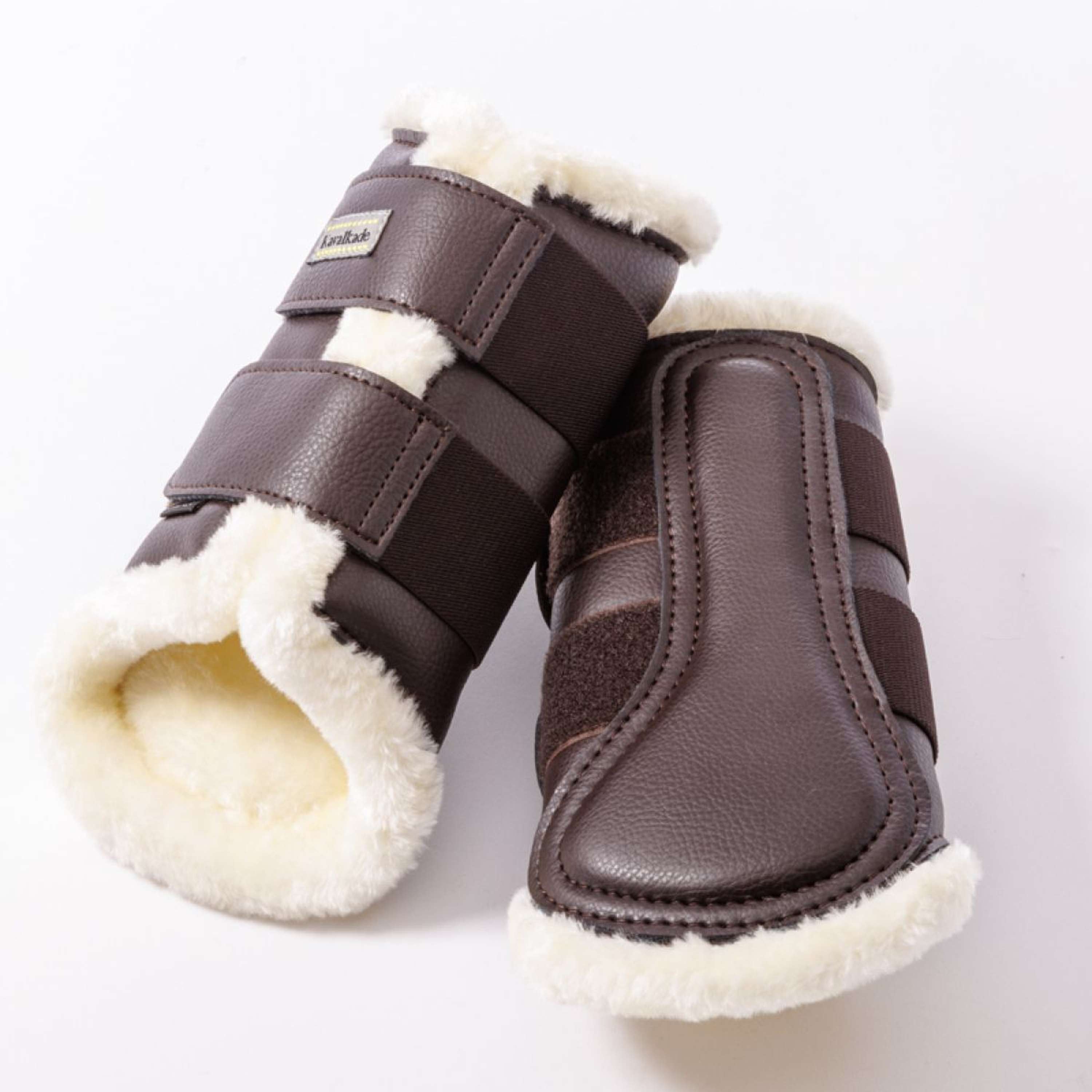 Kavalkade Ochraniacze ujeżdżeniowe anatomiczne Faux Fur brązowy/beżowy