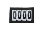 Kentucky Numery Startowe Rzep PVC Czarne
