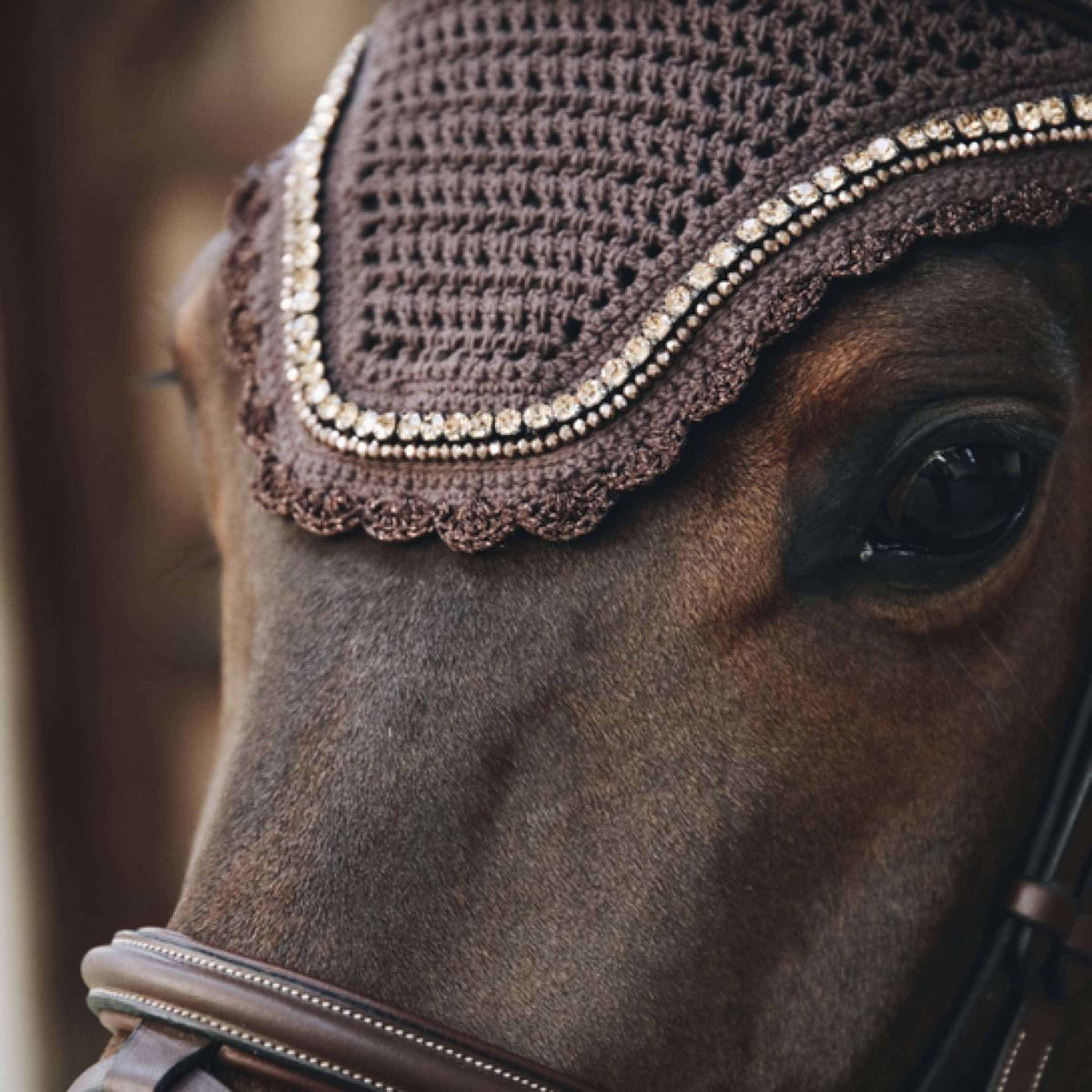 Kentucky Siateczka Na Uszy Wellington Stone & Pearl Soundless Brązowy