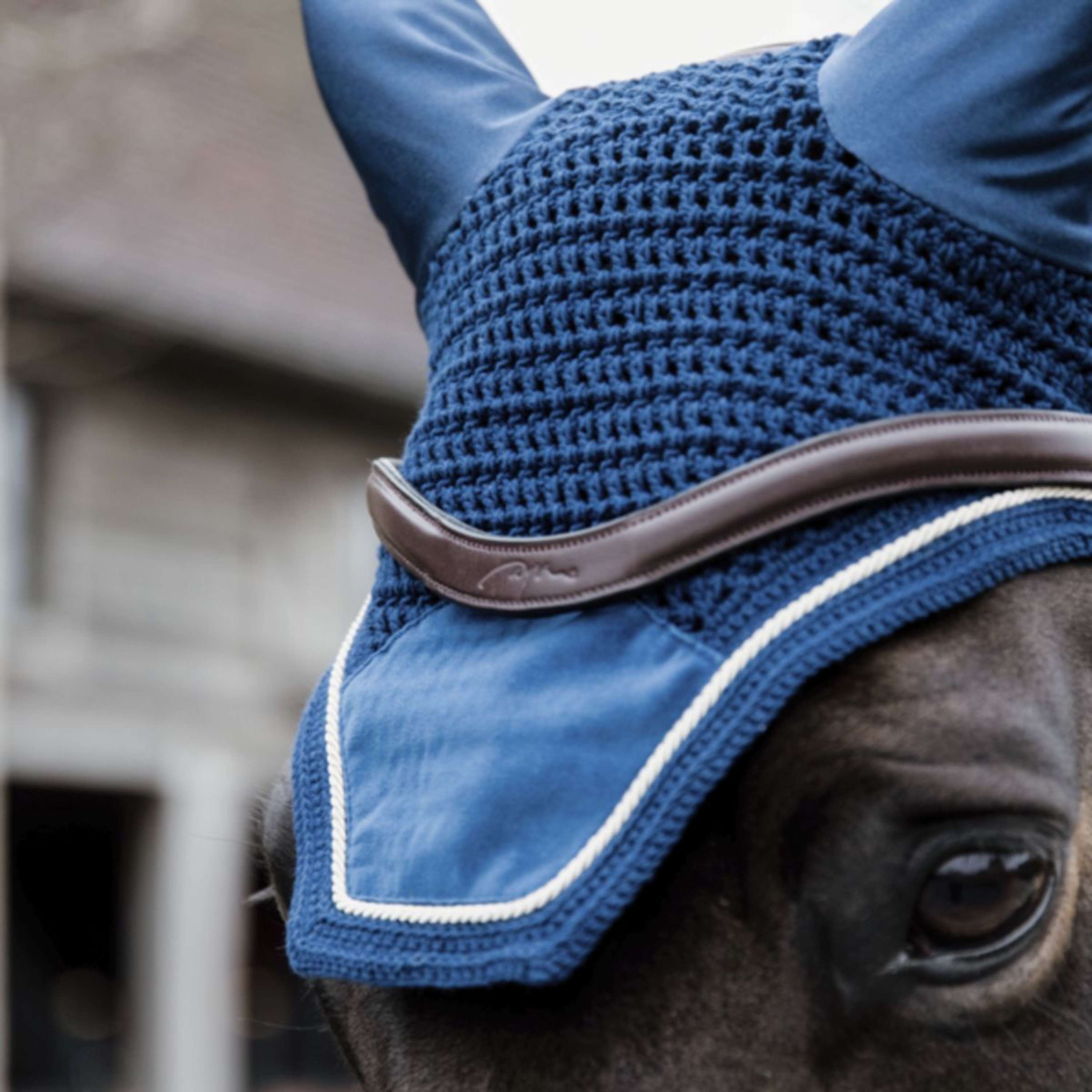 Kentucky Siateczka Na Uszy Wellington Basic Velvet Granatowy