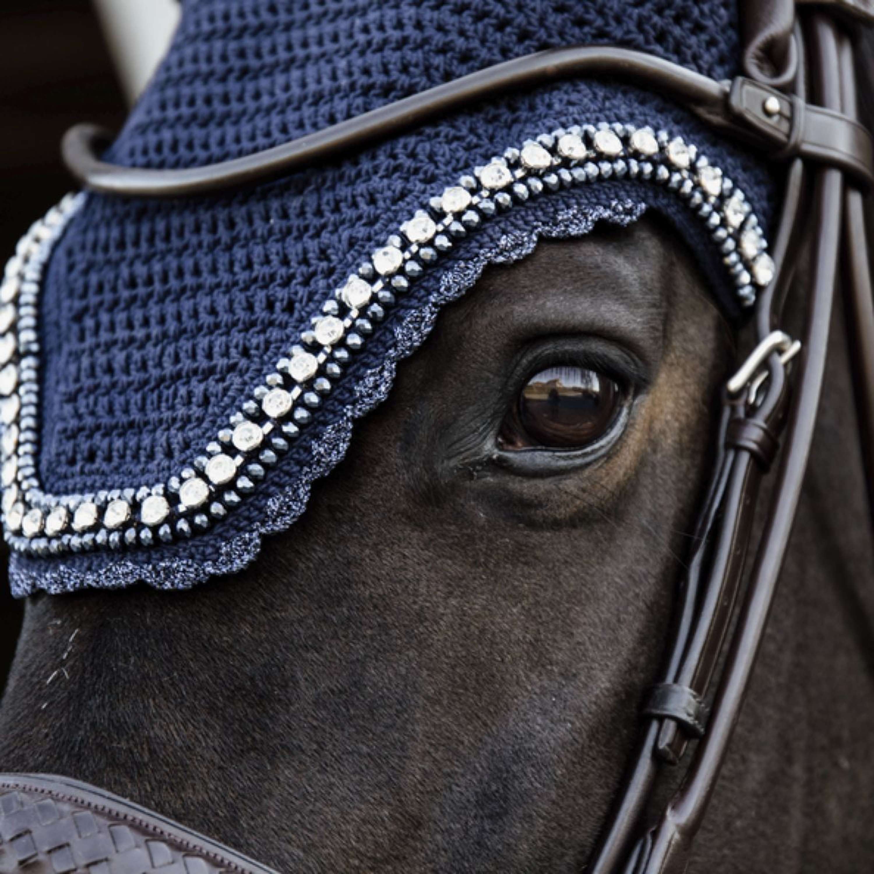 Kentucky Nauszniki Wellington Big Stone & Pearl Ciemnogranatowe