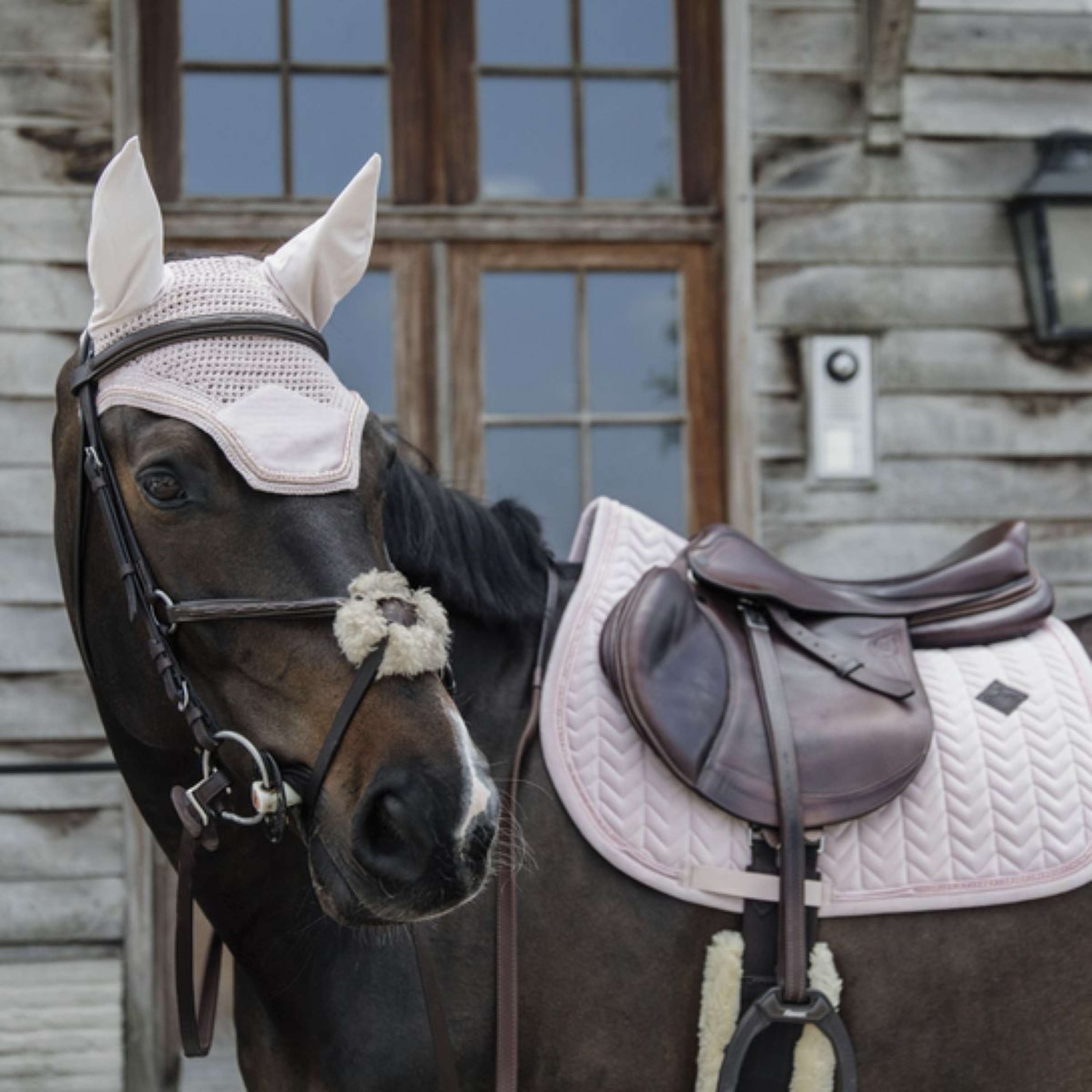 Kentucky Siateczka Na Uszy Wellington Velvet Pearls Soft Rose