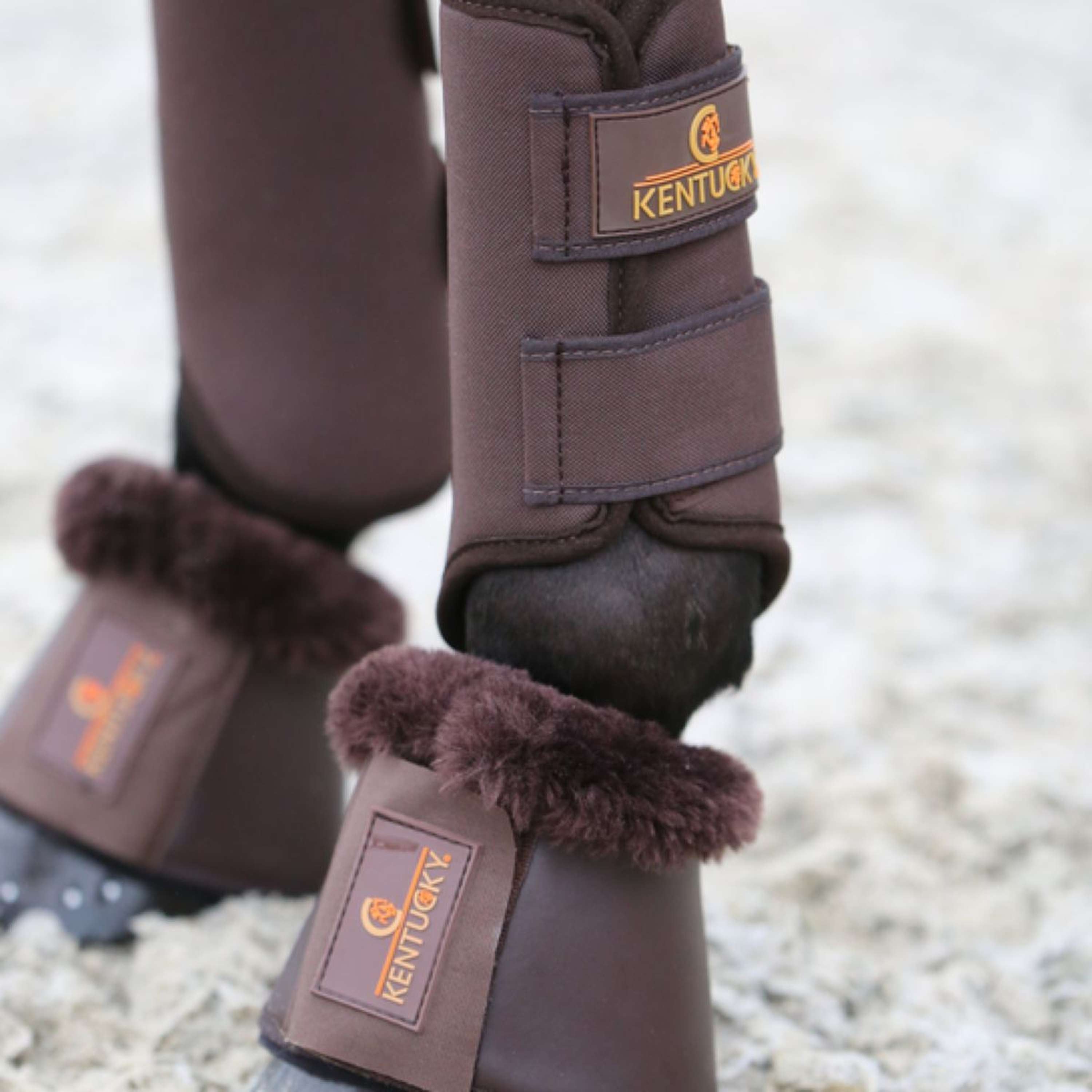 Ochraniacze Kentucky Turnout Boots 3D Spacer brązowe