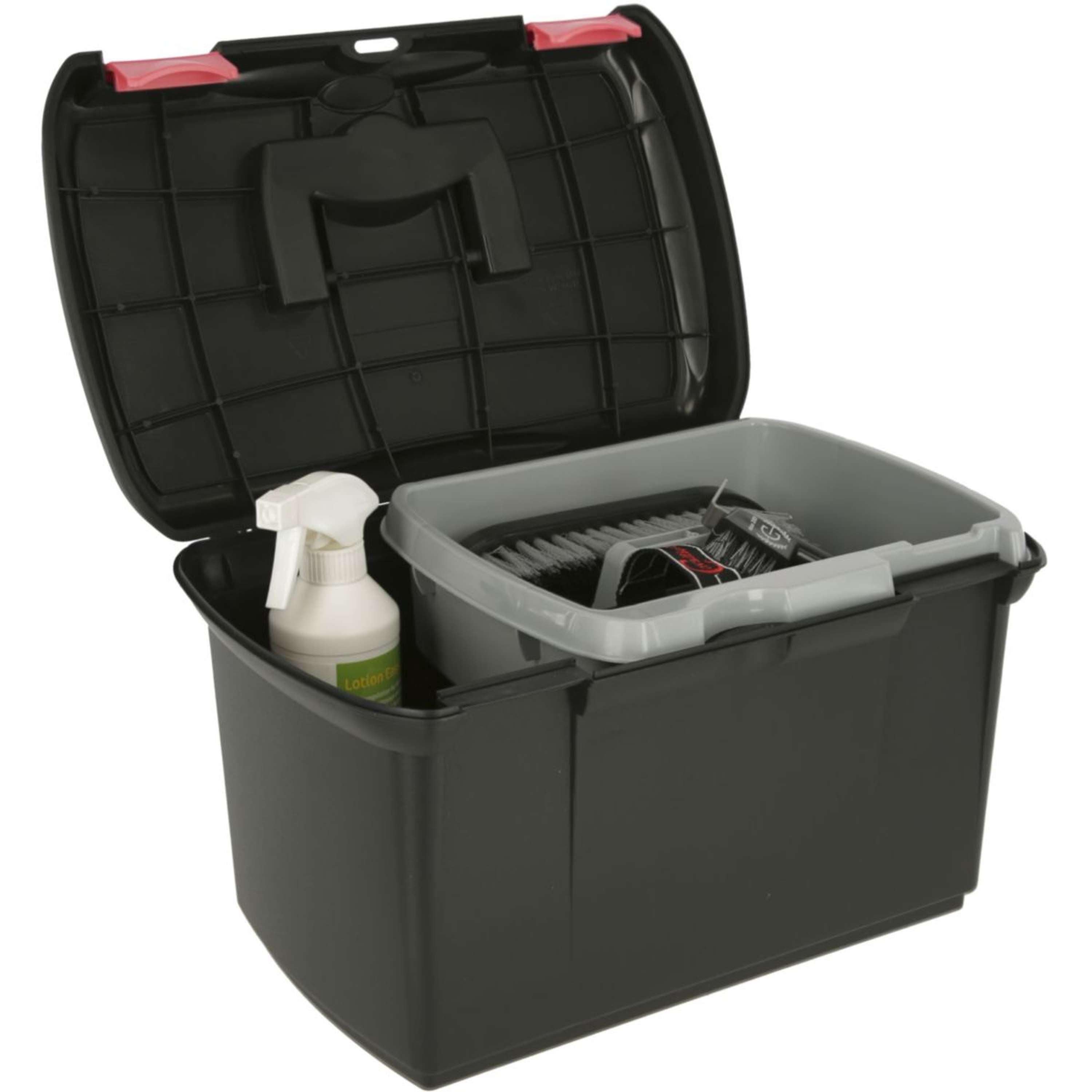 Kerbl Grooming Box Arezzo Wyjmowany Wstawka Czarny/Fuksjowy