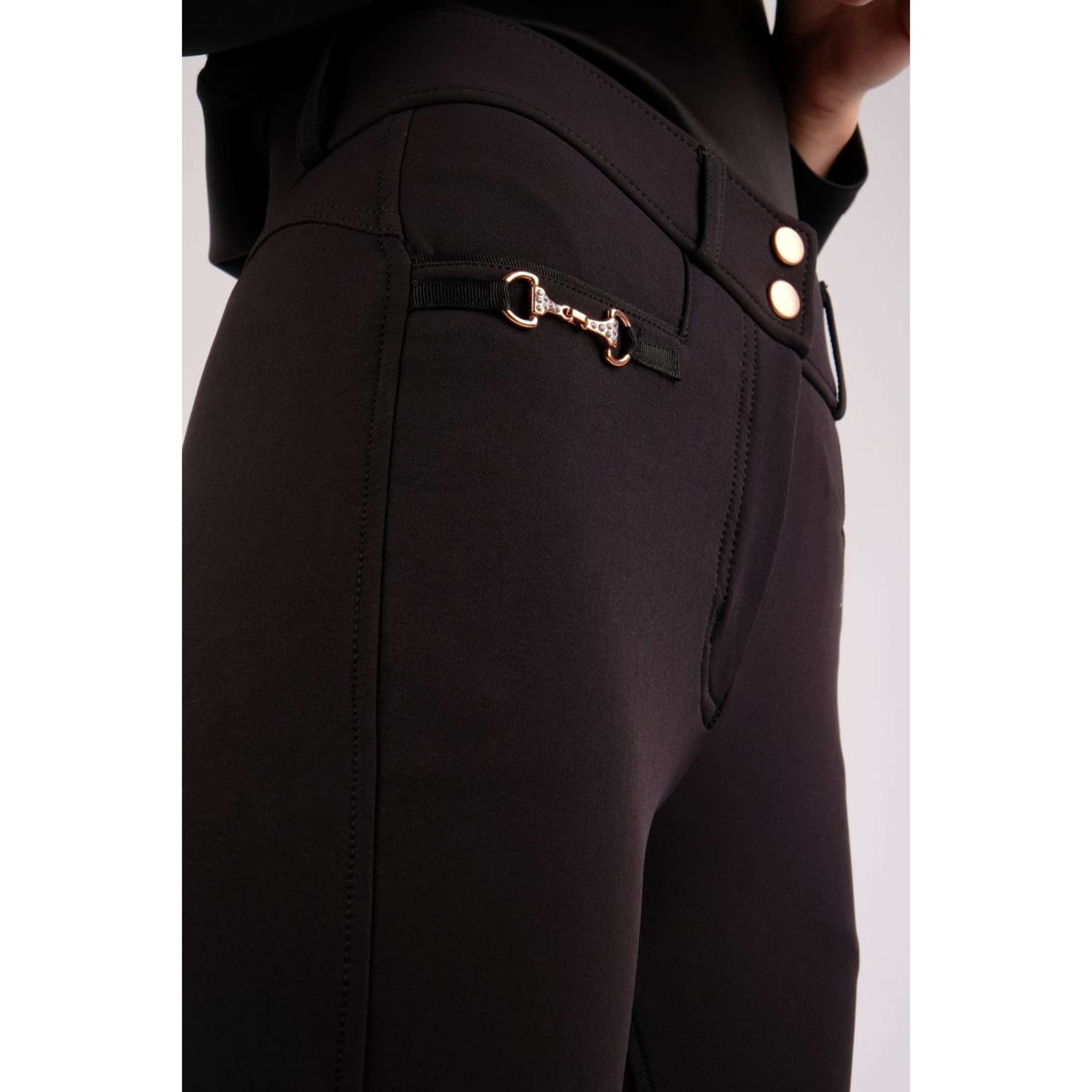 Montar Bryczesy Molly Rosegold Highwaist Full Grip Czarny