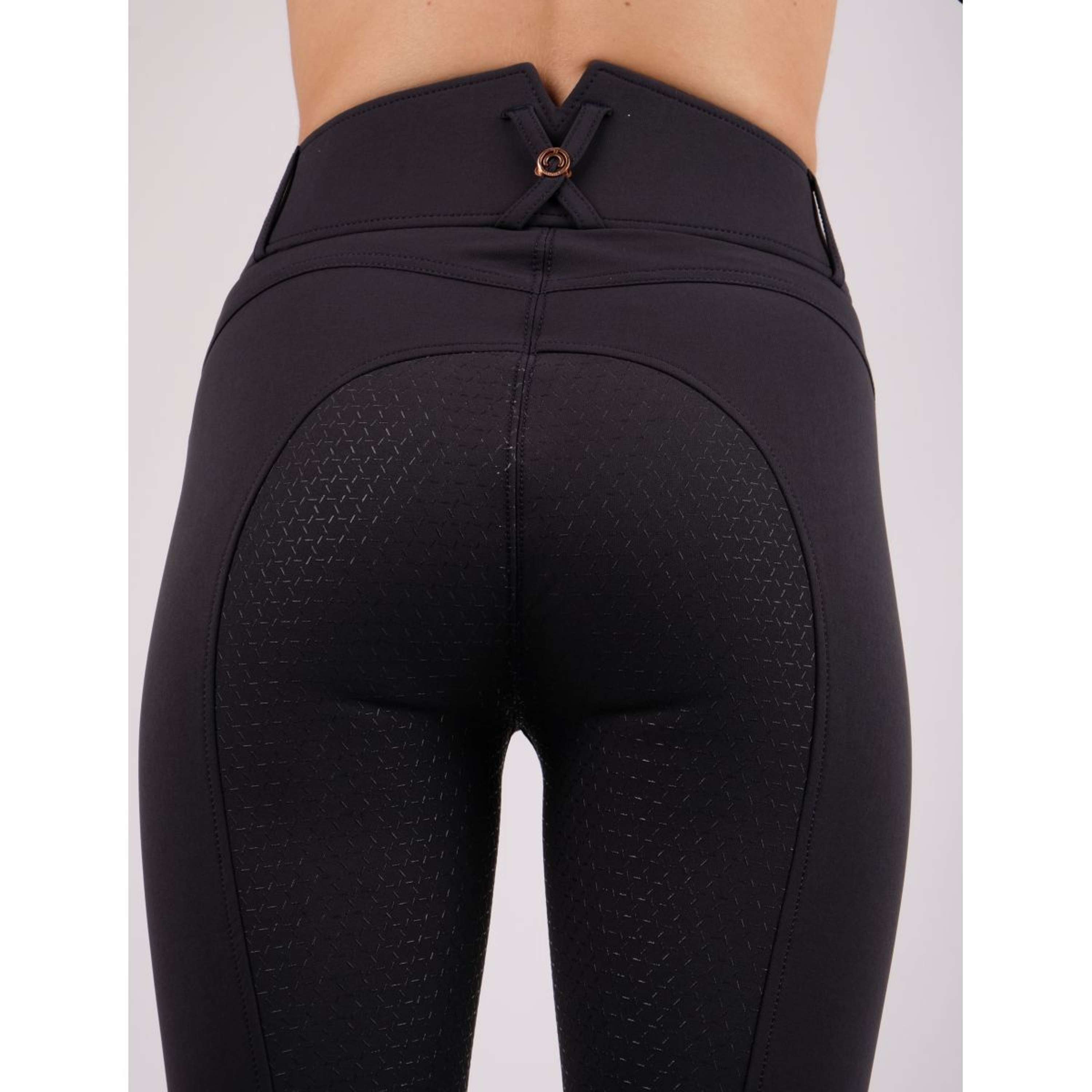 Bryczesy jeździeckie Montar Molly Highwaist Full Grip granatowe