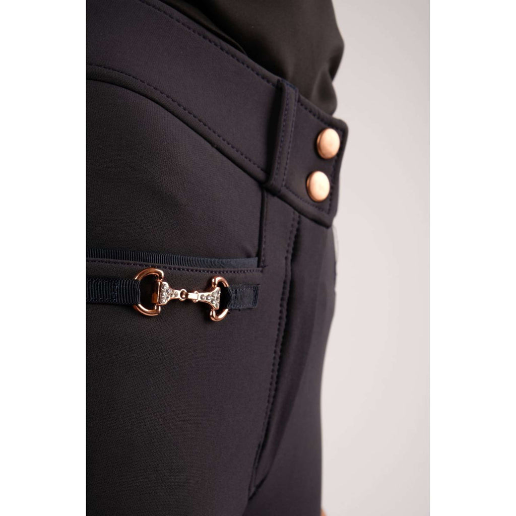 Bryczesy jeździeckie Montar Molly Highwaist Full Grip granatowe