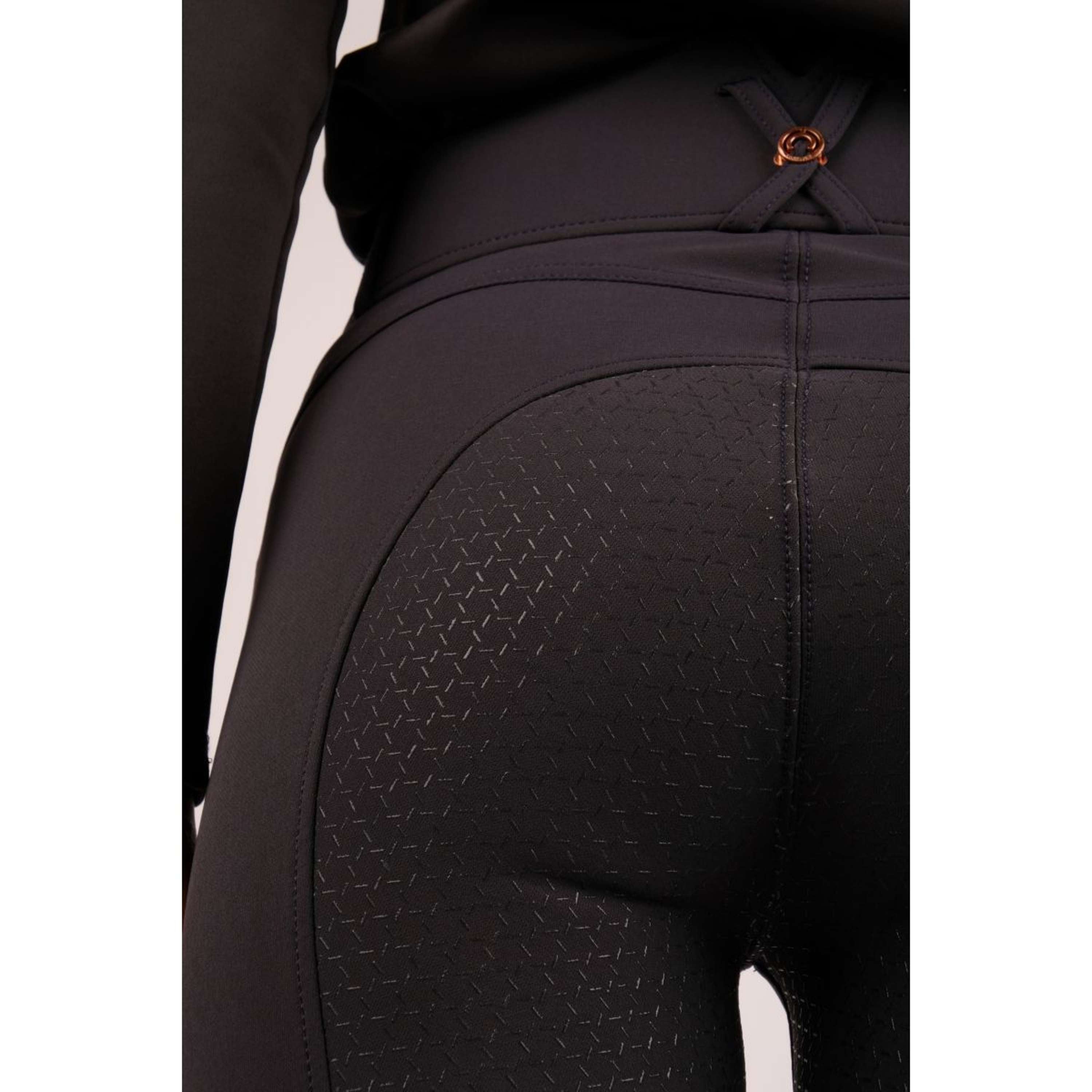 Bryczesy jeździeckie Montar Molly Highwaist Full Grip granatowe