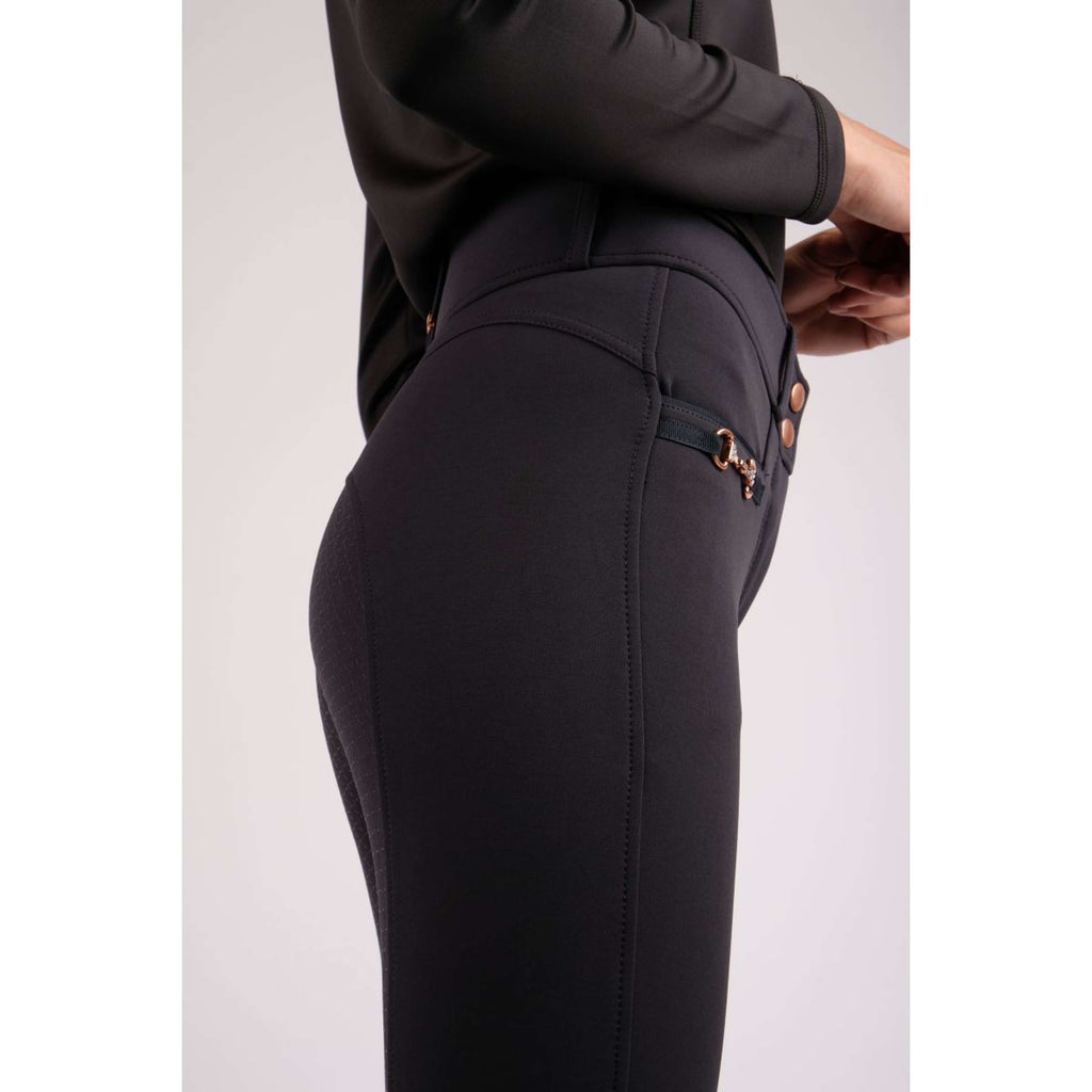 Bryczesy jeździeckie Montar Molly Highwaist Full Grip granatowe