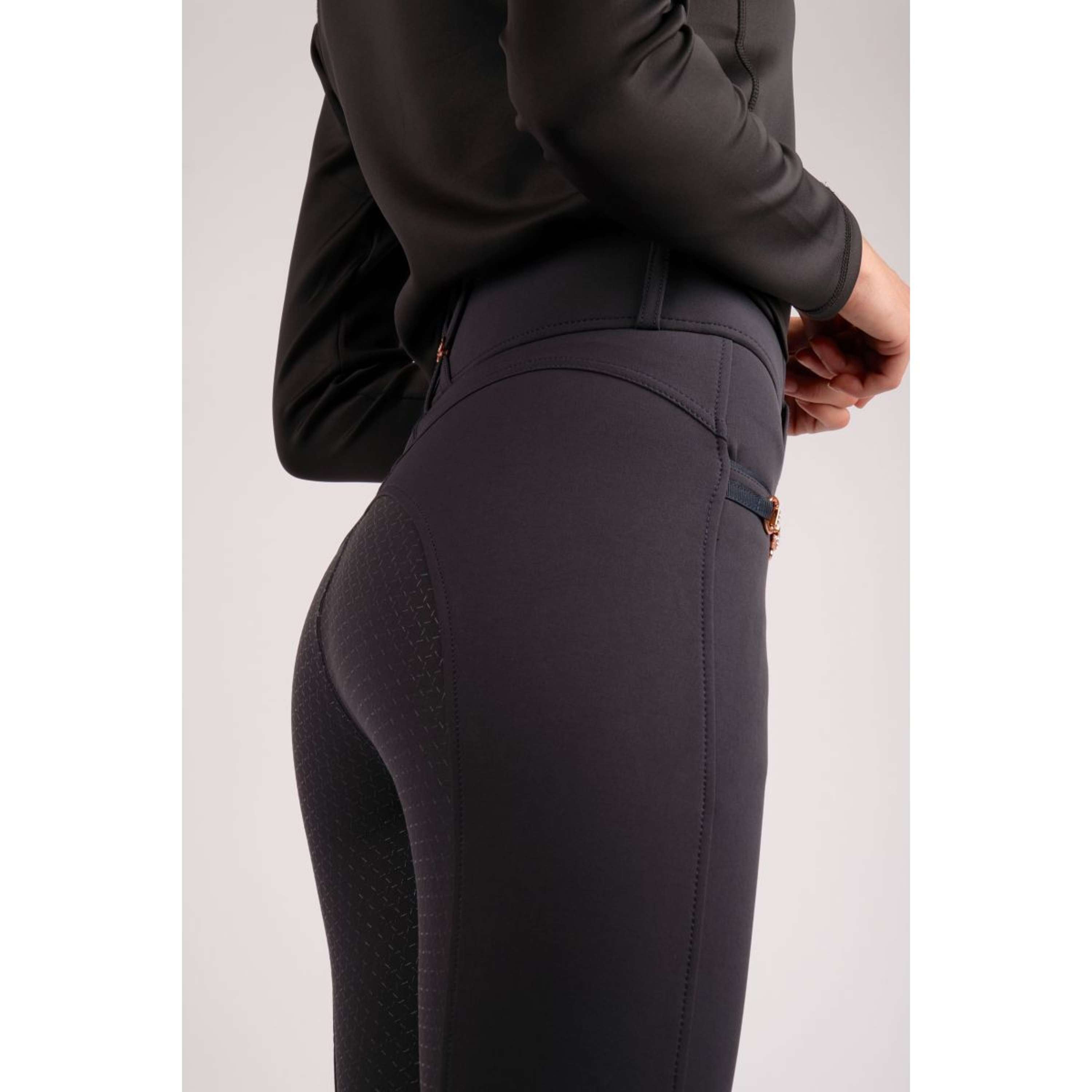 Bryczesy jeździeckie Montar Molly Highwaist Full Grip granatowe