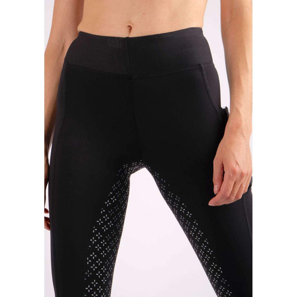 Montar Legginsy Jeździeckie Selena Pull On Full Grip Czarny