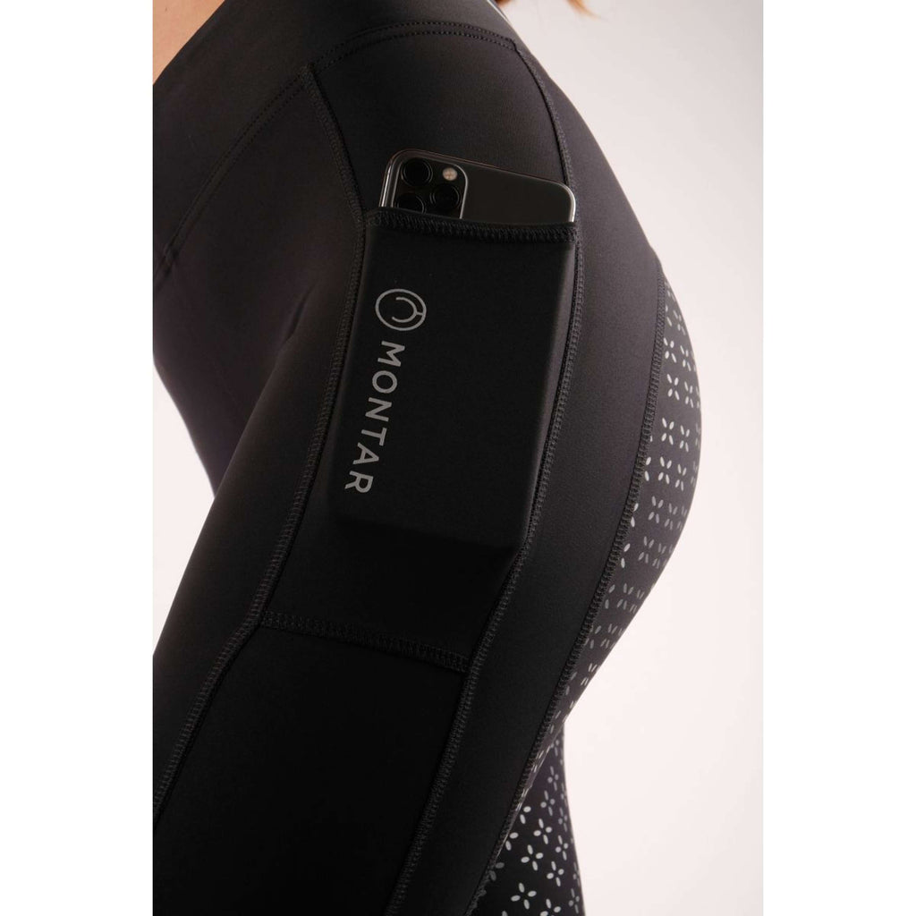 Montar Legginsy Jeździeckie Selena Pull On Full Grip Czarny