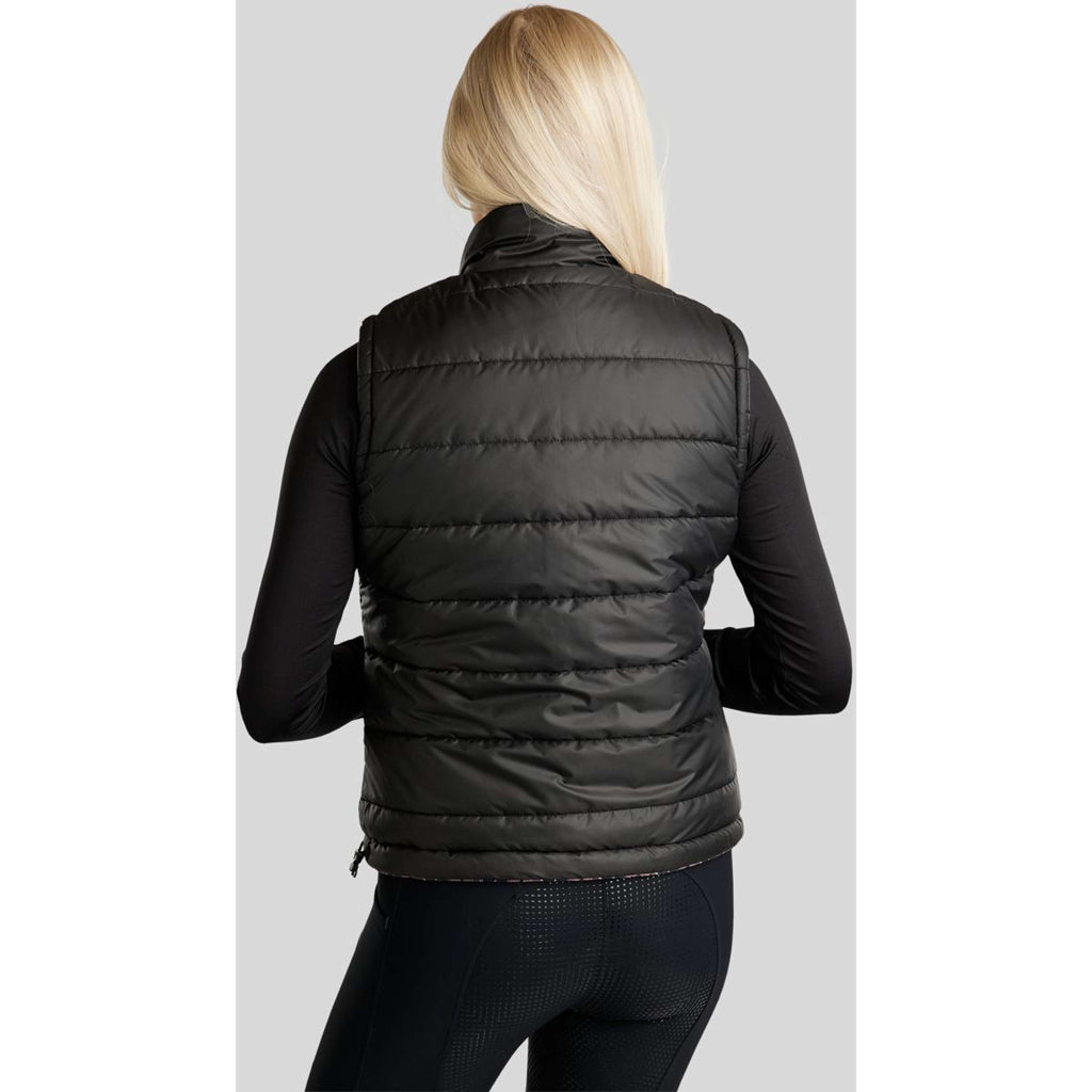 Montar Bezrękawnik Ocieplający MoCheri Reversible Black Peony