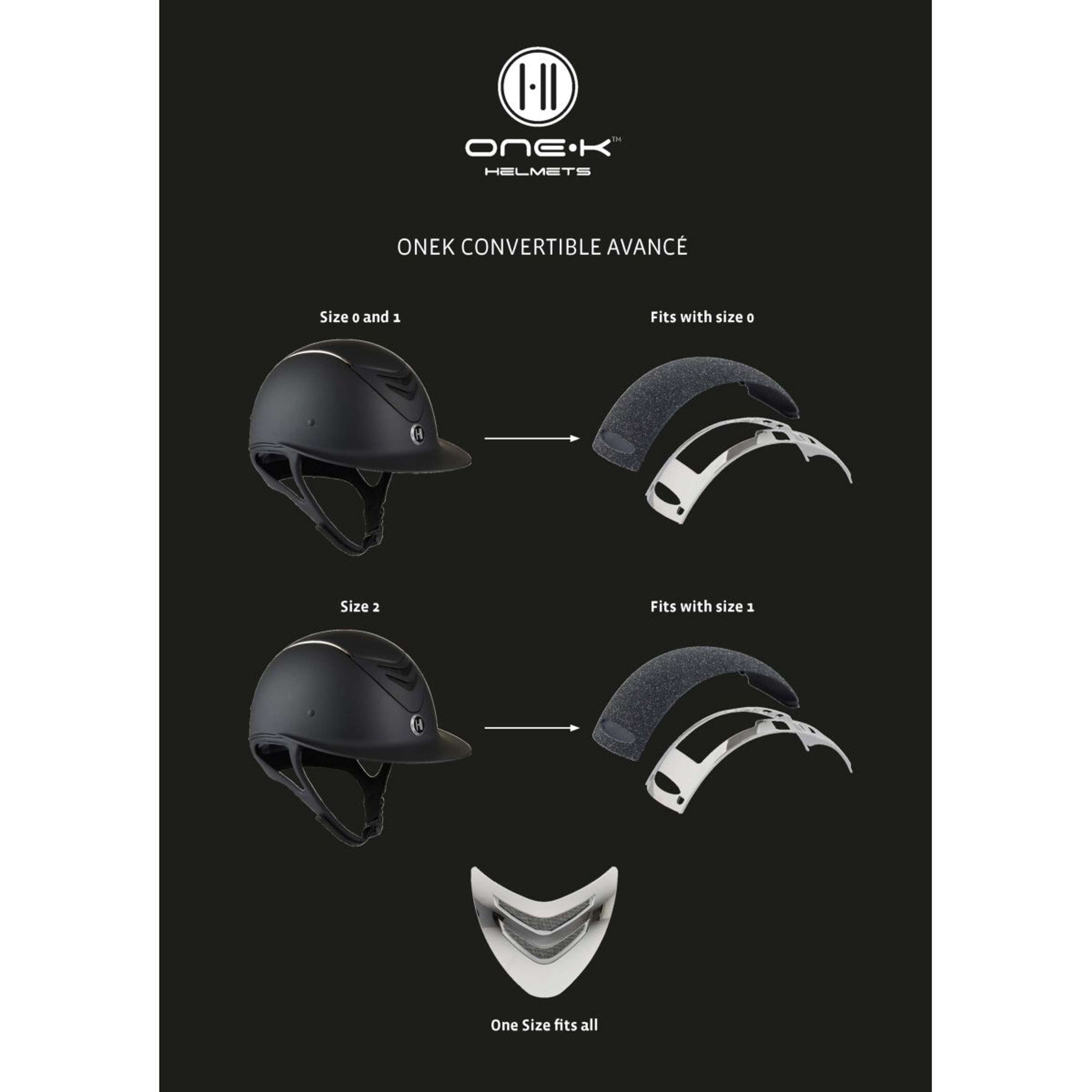 OneK Kask Jeździecki Avancé Convertible Matt Granatowy