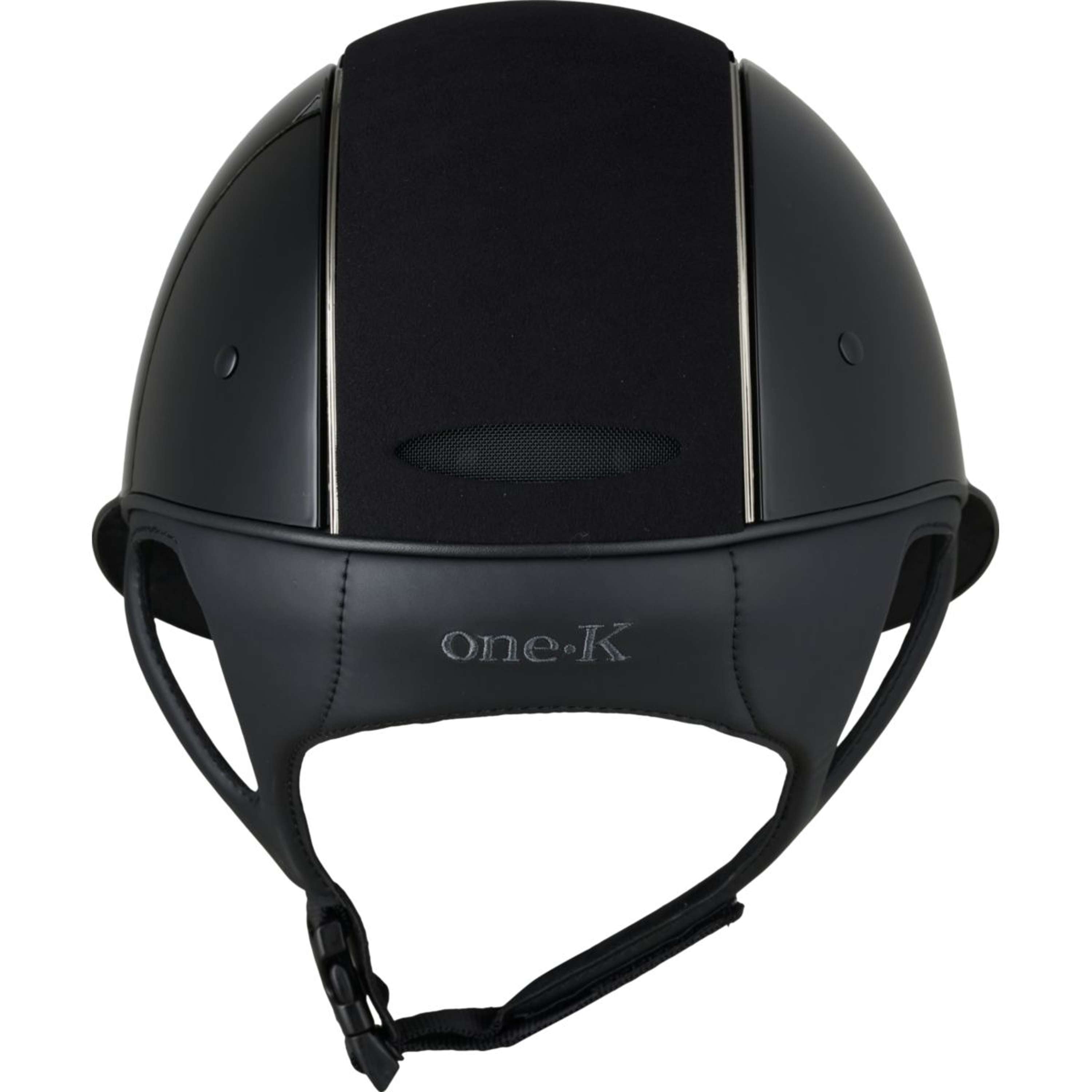 Kask jeździecki OneK Avancé Glossy Chamude Chrom paski czarny