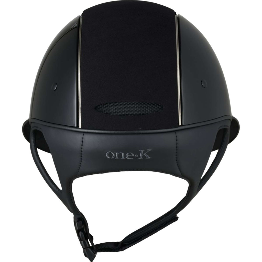 Kask jeździecki OneK Avancé Glossy Chamude Chrom paski czarny