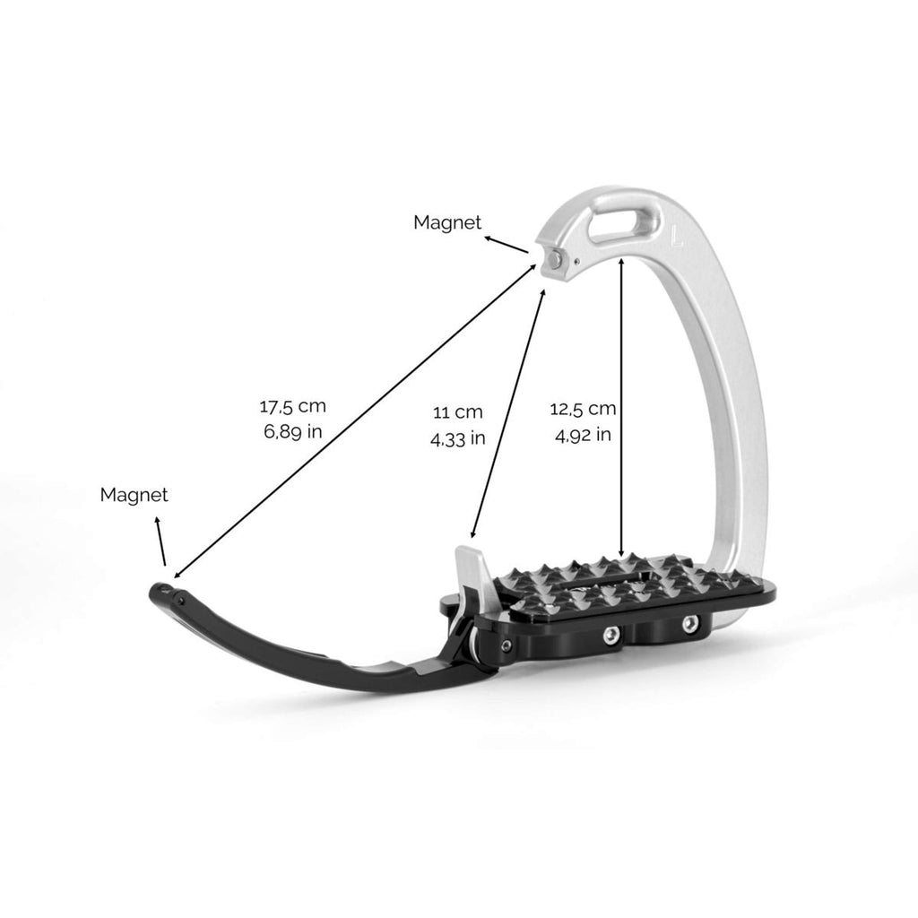 Tech Stirrups Strzemiona Venice Sloped EVO Srebrne/Tytanowe