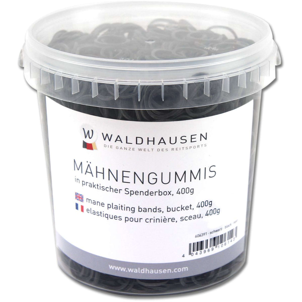 Waldhausen Gumki do grzywy w wiaderku czarne